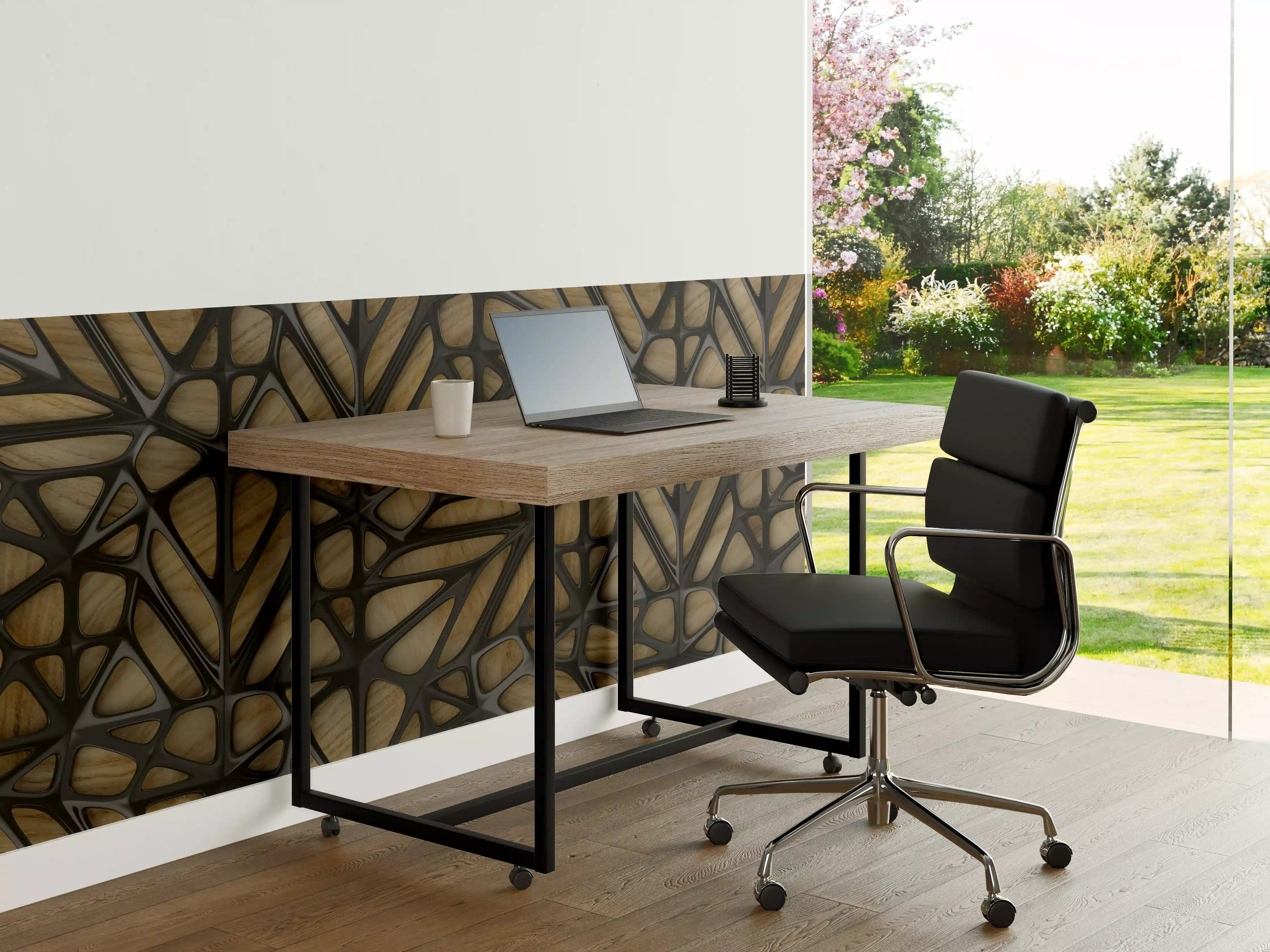Büro Wandgestaltung - Schwarzes Gitter Muster
