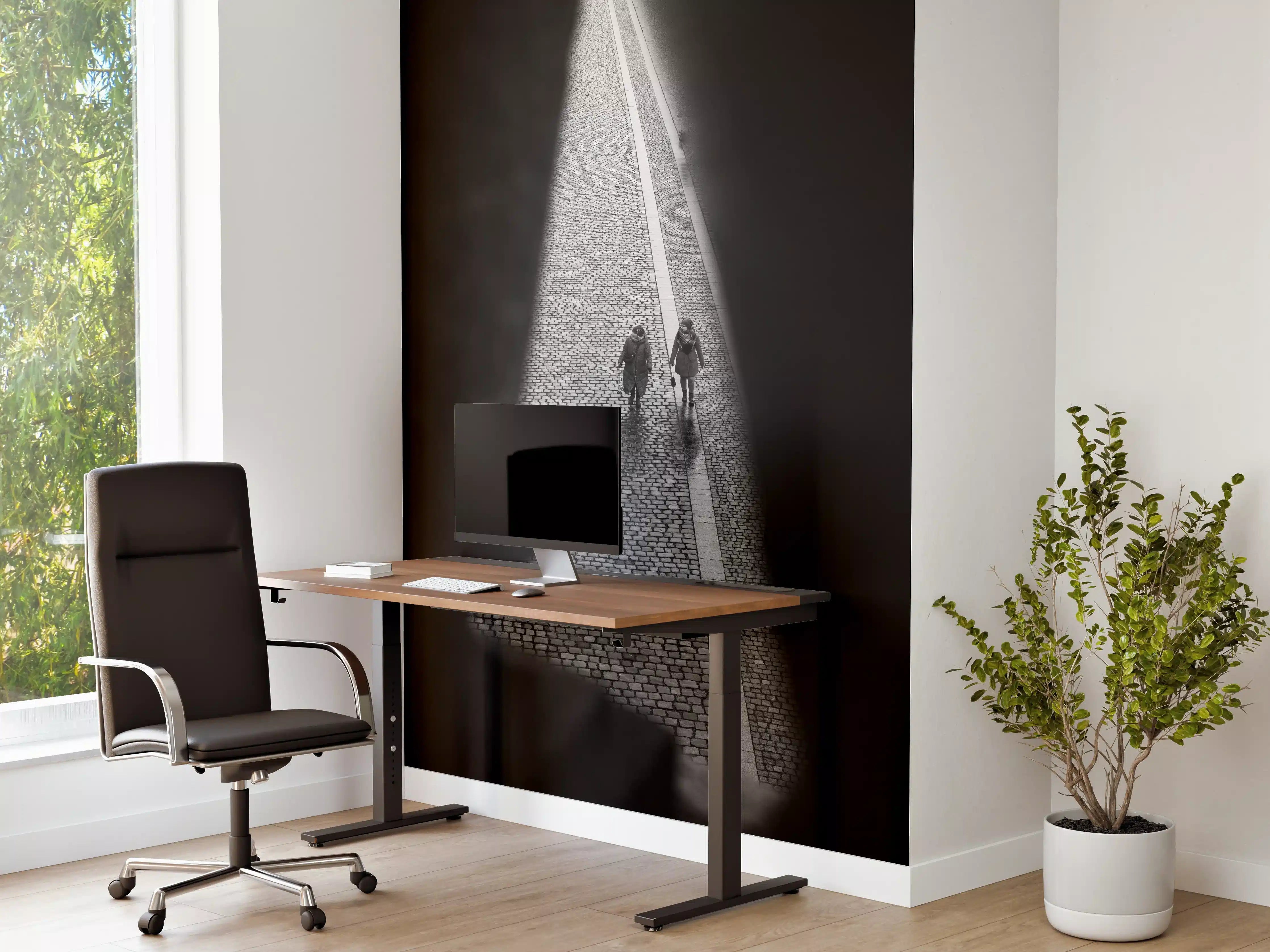 Büro Wandgestaltung - Schwarzweiß-Straßenszene Prag