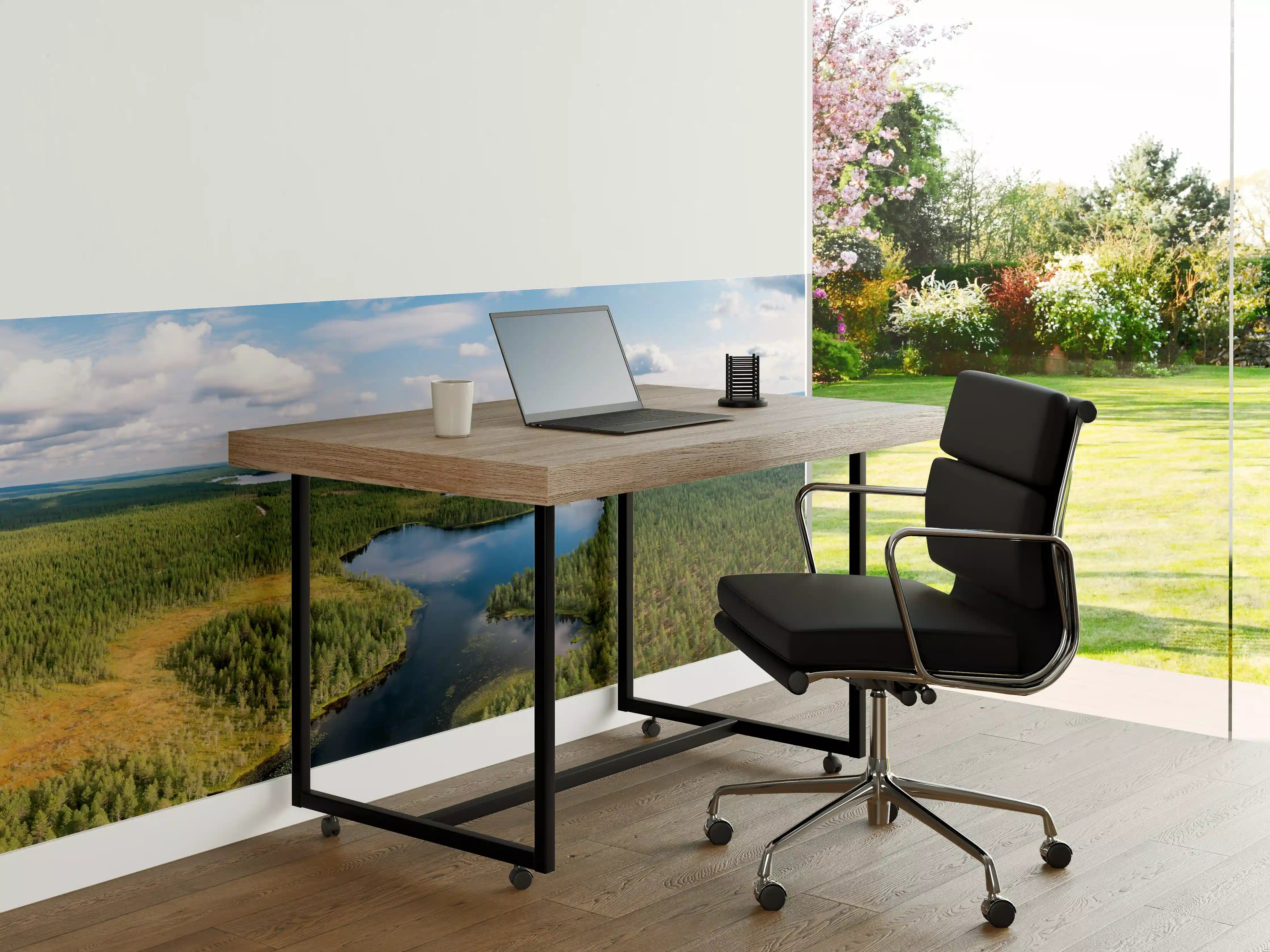 Büro Wandgestaltung - Schwedische Seenlandschaft Luftaufnahme