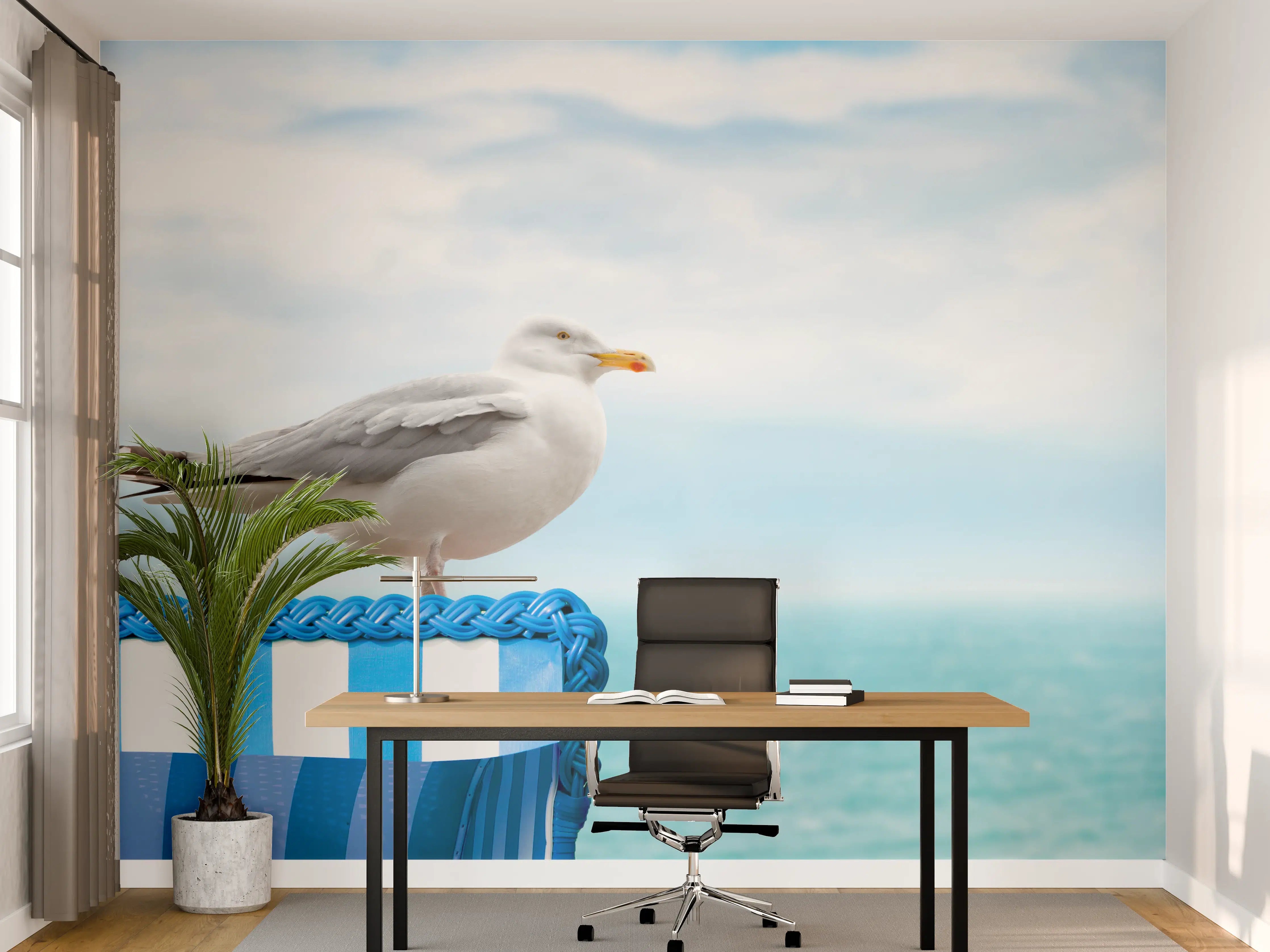 Büro Wandgestaltung - Seagull by the Beach Chair