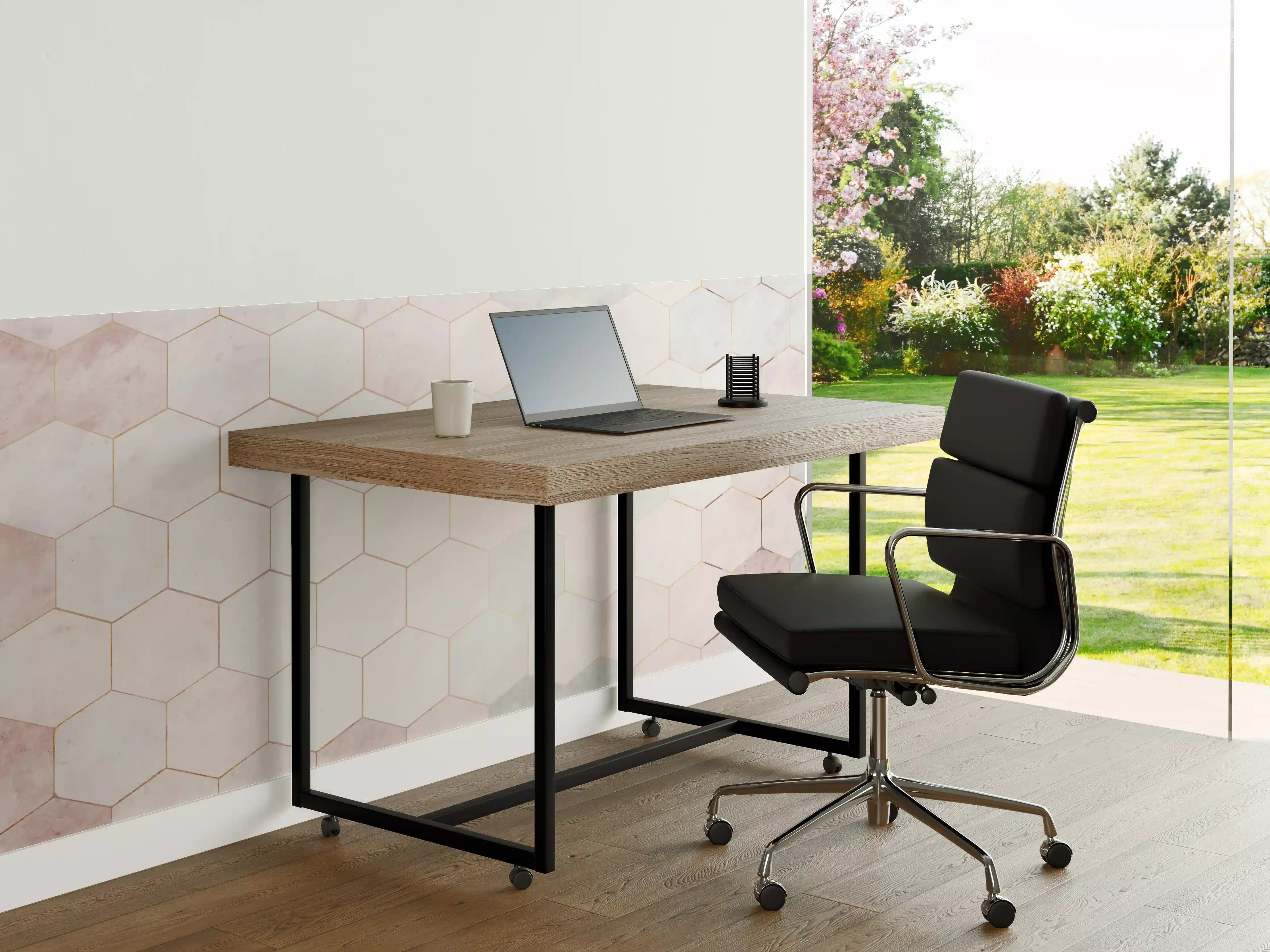 Büro Wandgestaltung - Sechseck rosa Marmor Muster