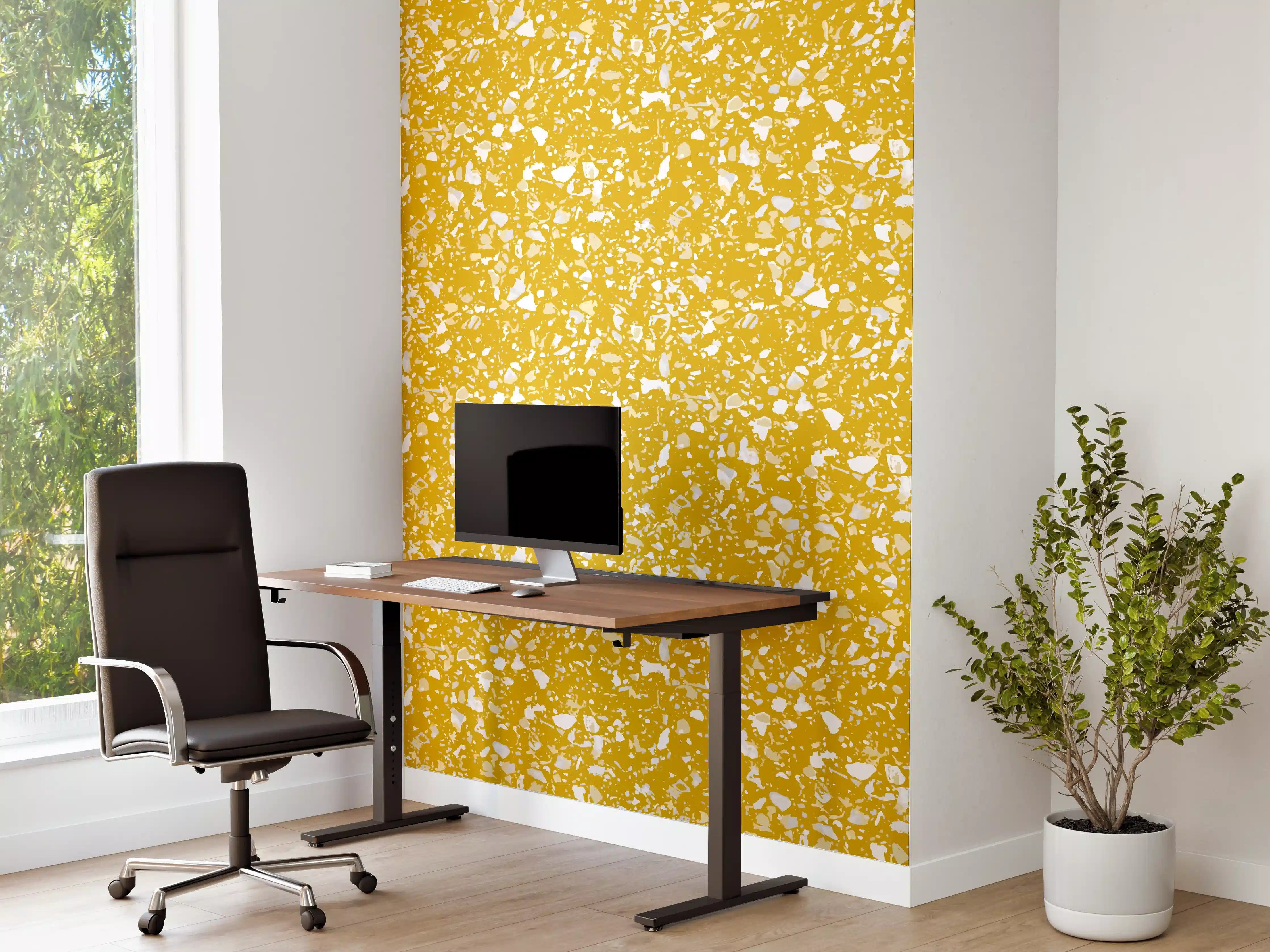 Büro Wandgestaltung - Senape-Terrazzo-Design für moderne Räume
