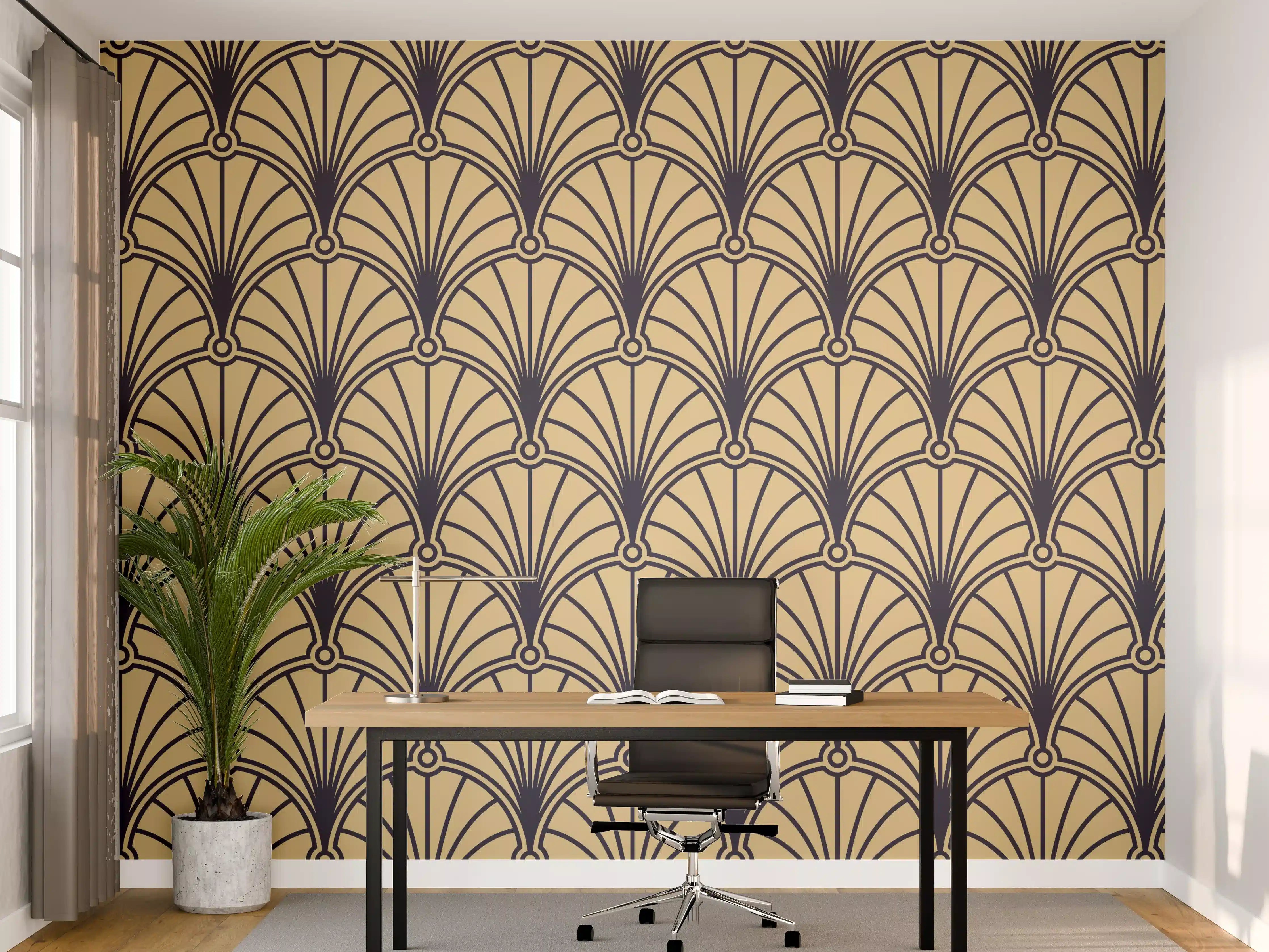Büro Wandgestaltung - Sepia Gemusterte Textur