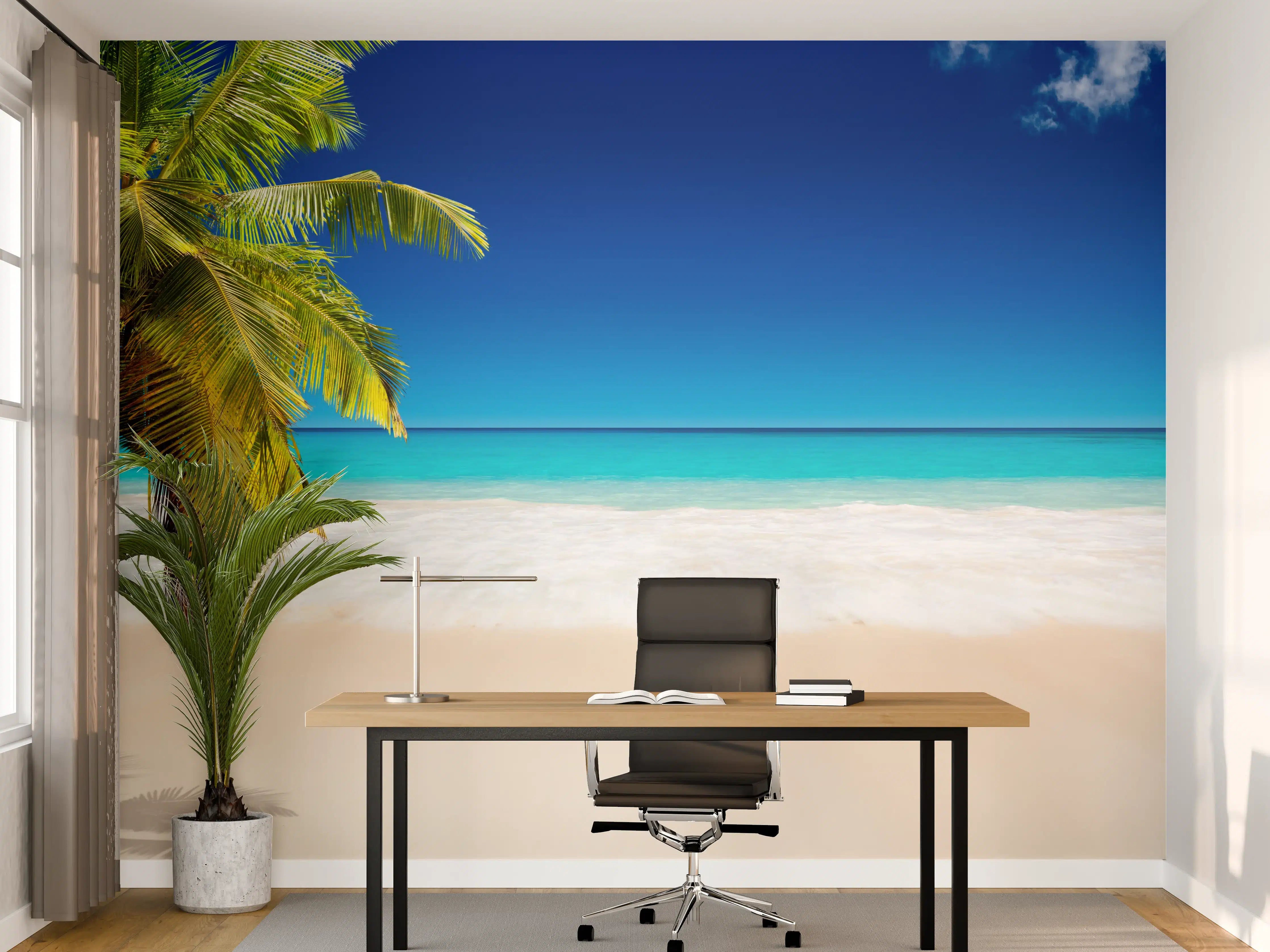 Büro Wandgestaltung - Seychellen Strand