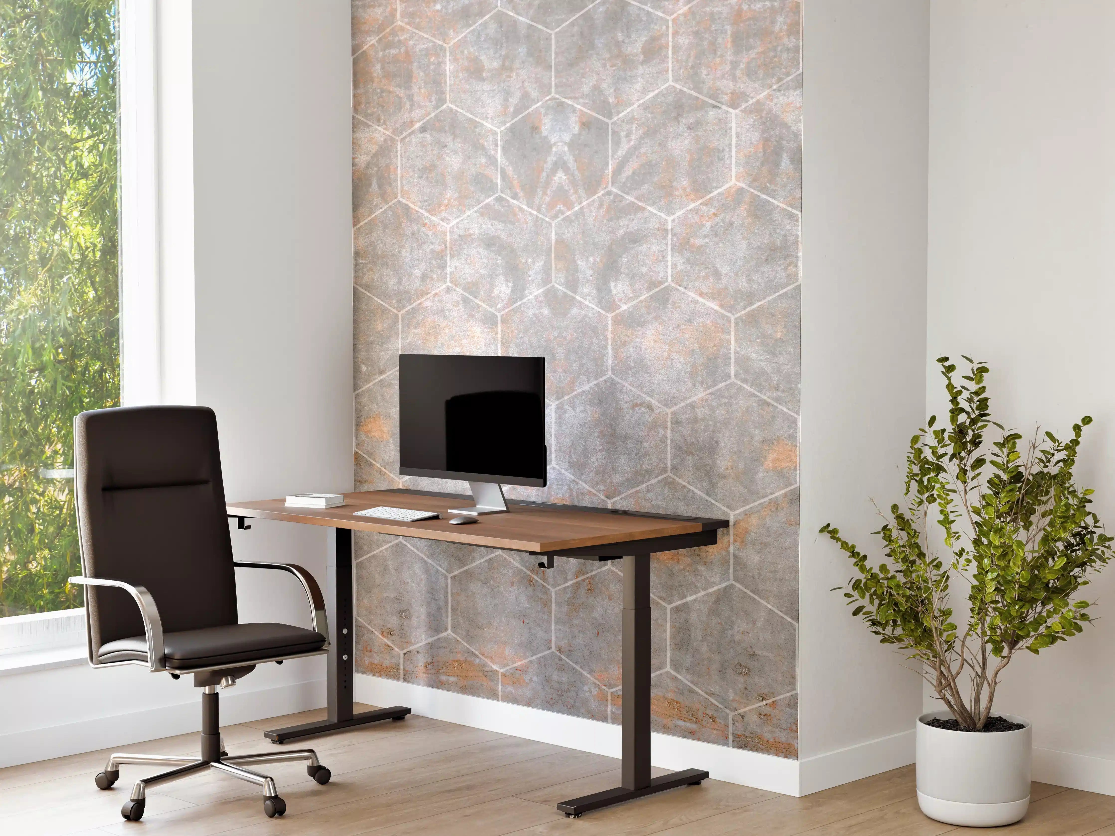Büro Wandgestaltung - Shabby Grau-Weiße Fliesentextur