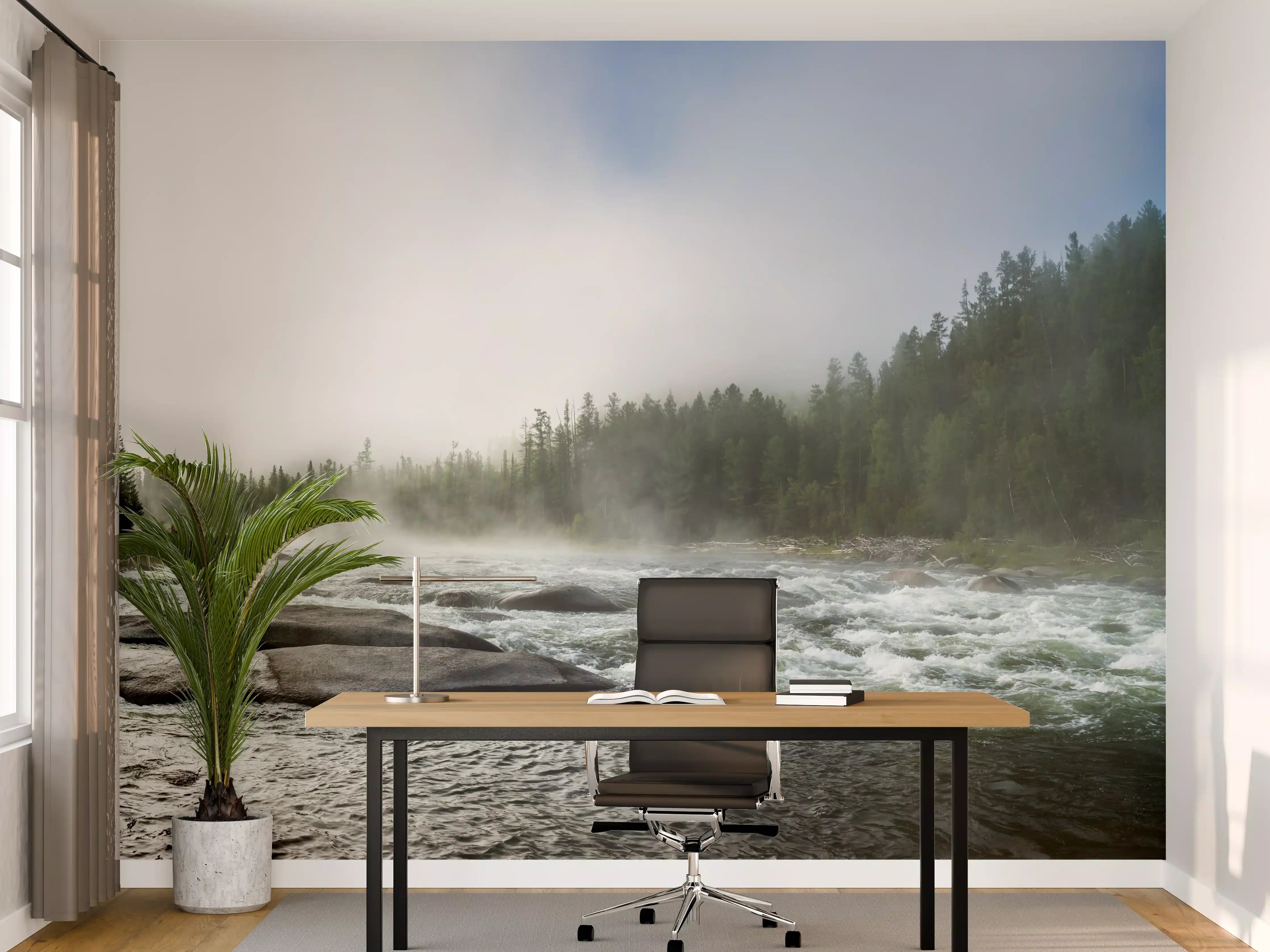 Büro Wandgestaltung - Sibirischer Fluss Balyiktyig