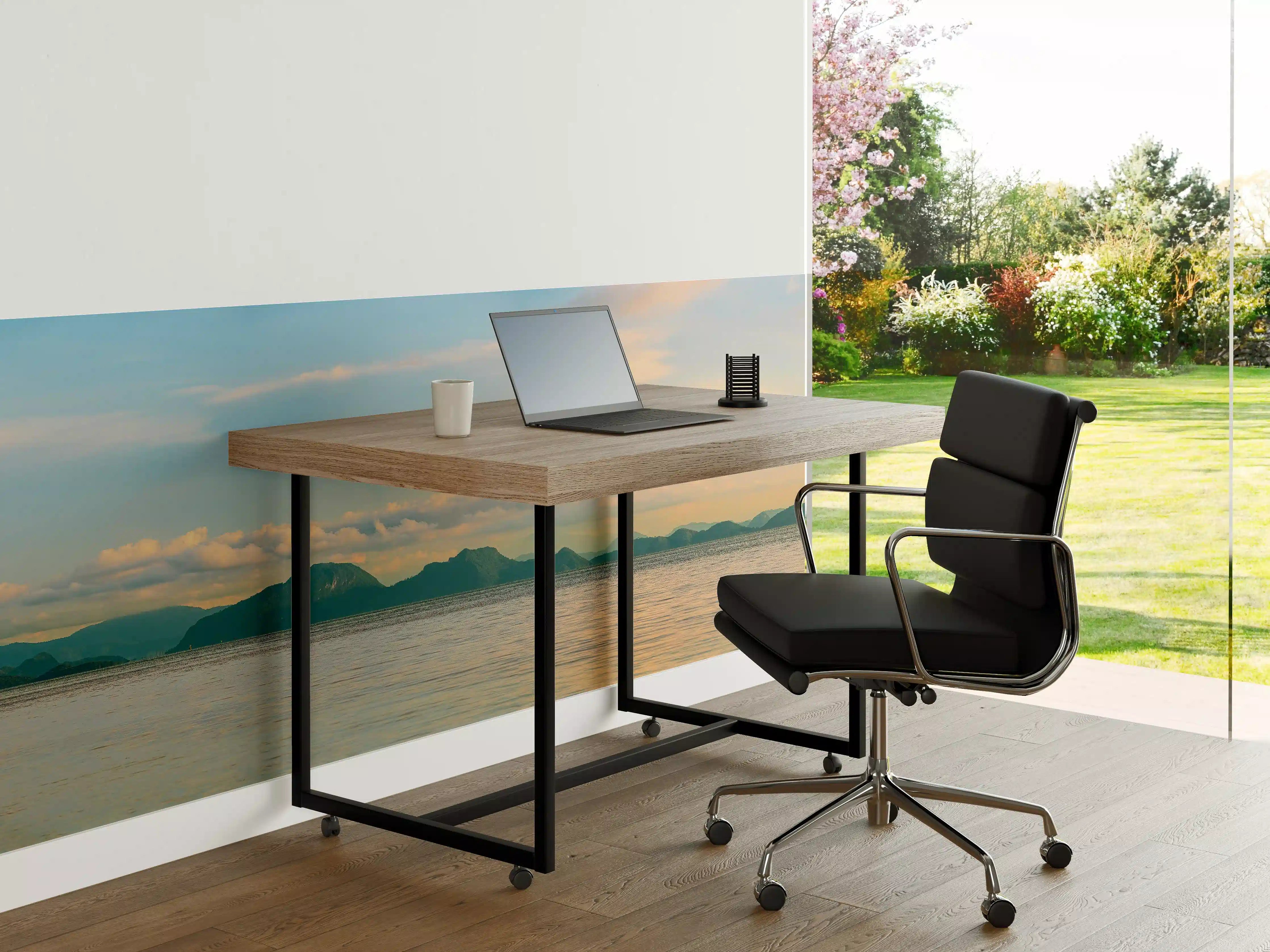 Büro Wandgestaltung - Silberne Gipfel bei Dämmerung