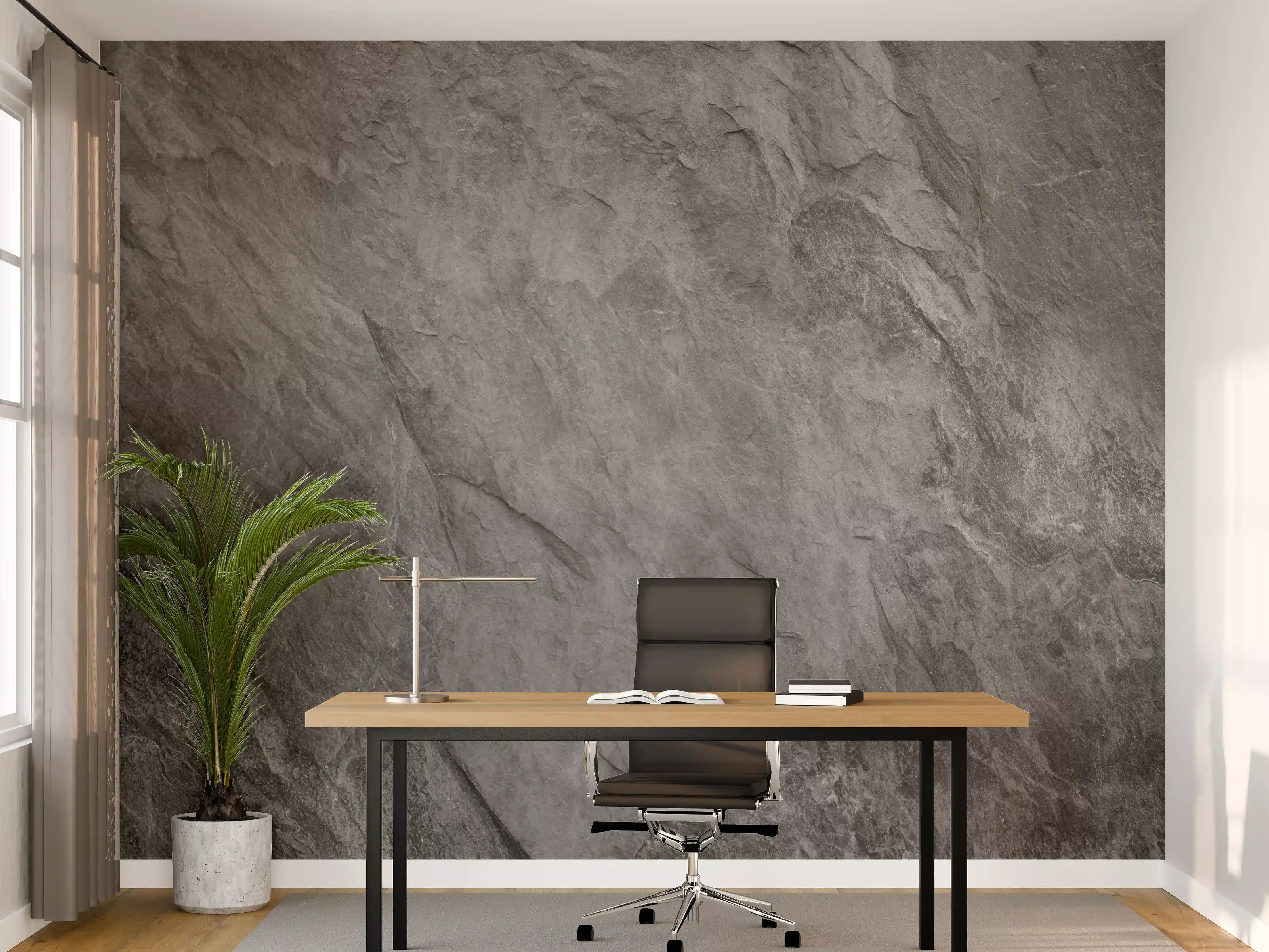 Büro Wandgestaltung - Silberne Schattentextur