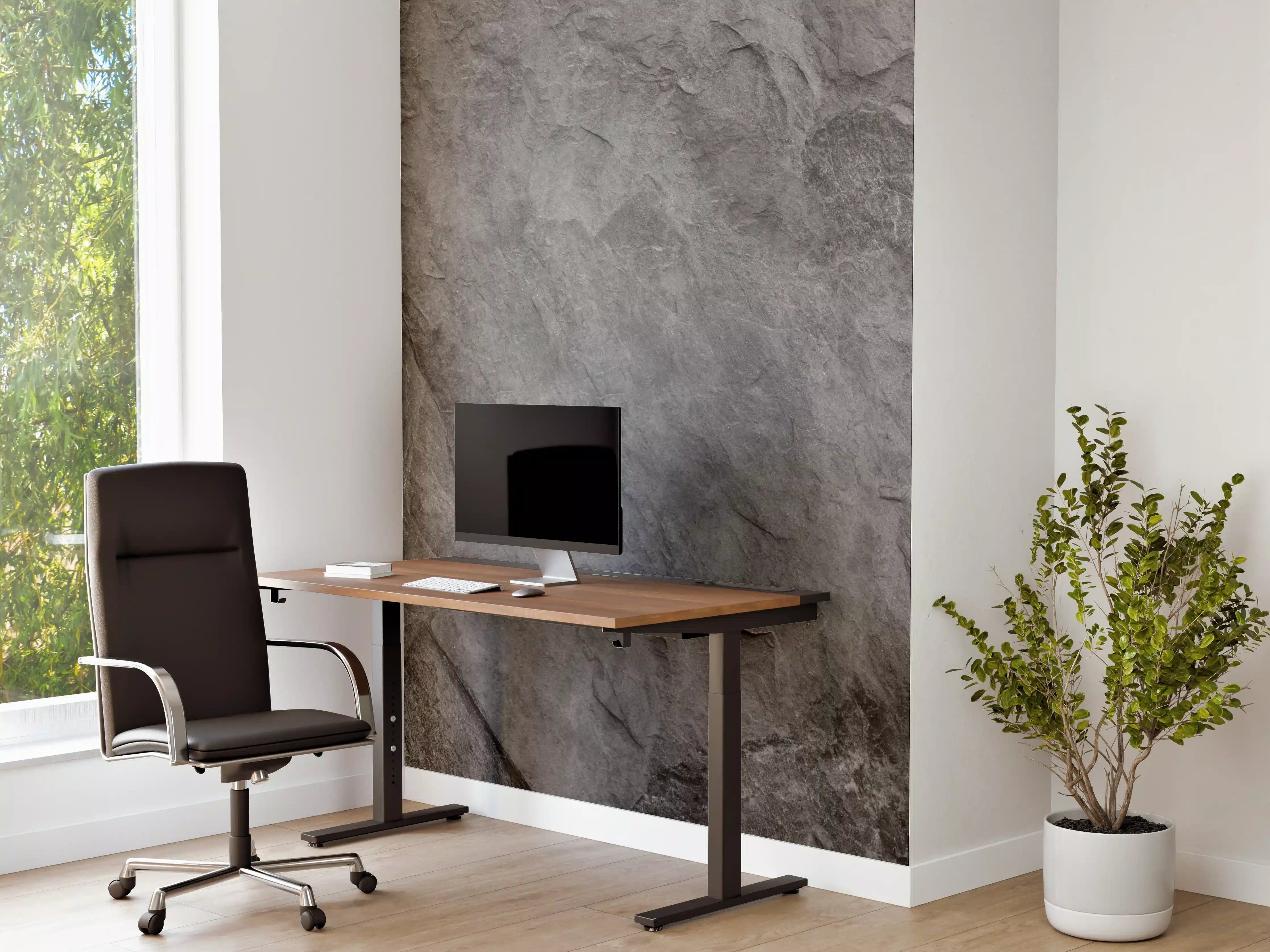 Büro Wandgestaltung - Silberne Schattentextur