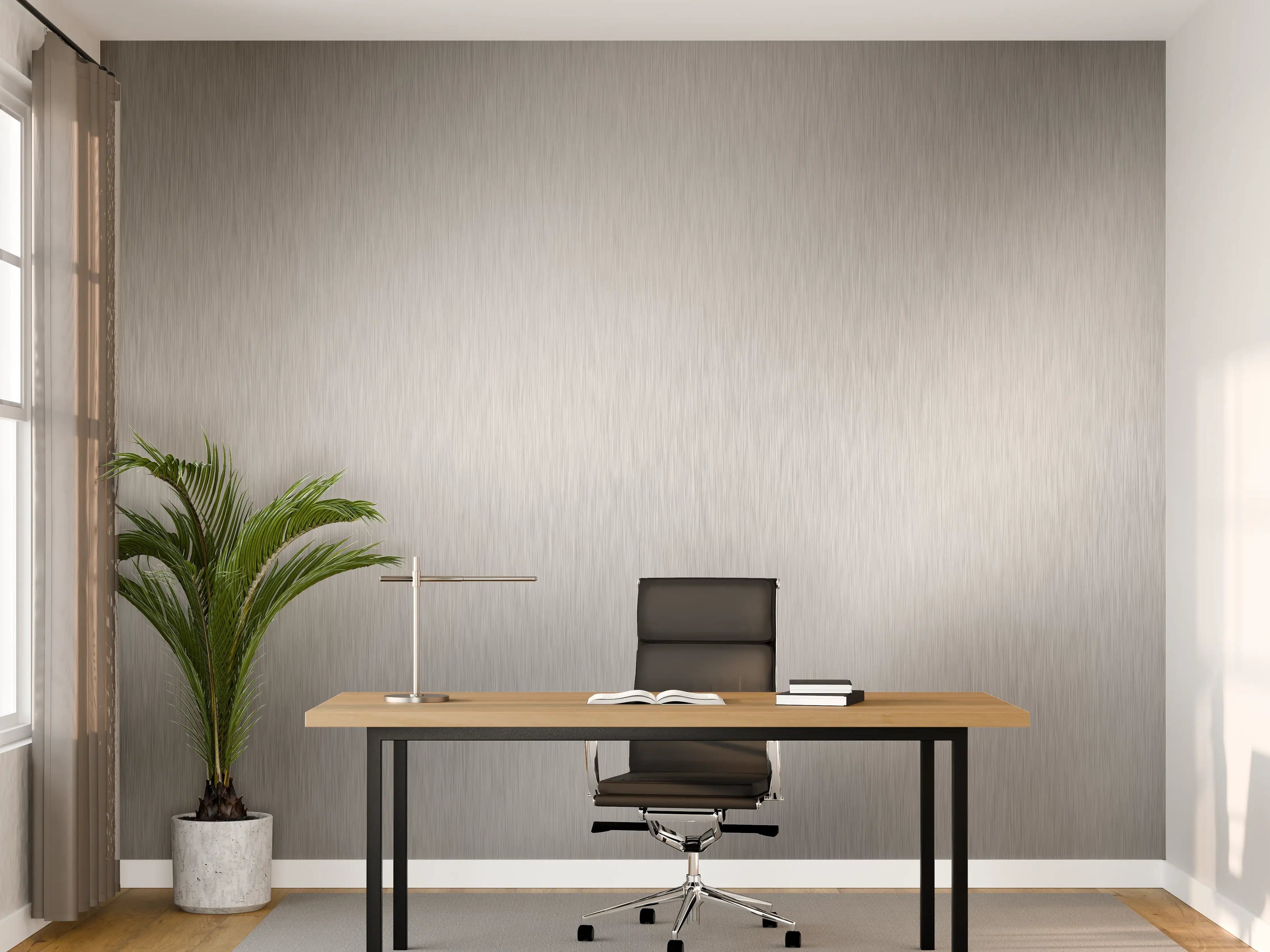 Büro Wandgestaltung - Silberne belichtete Oberfläche