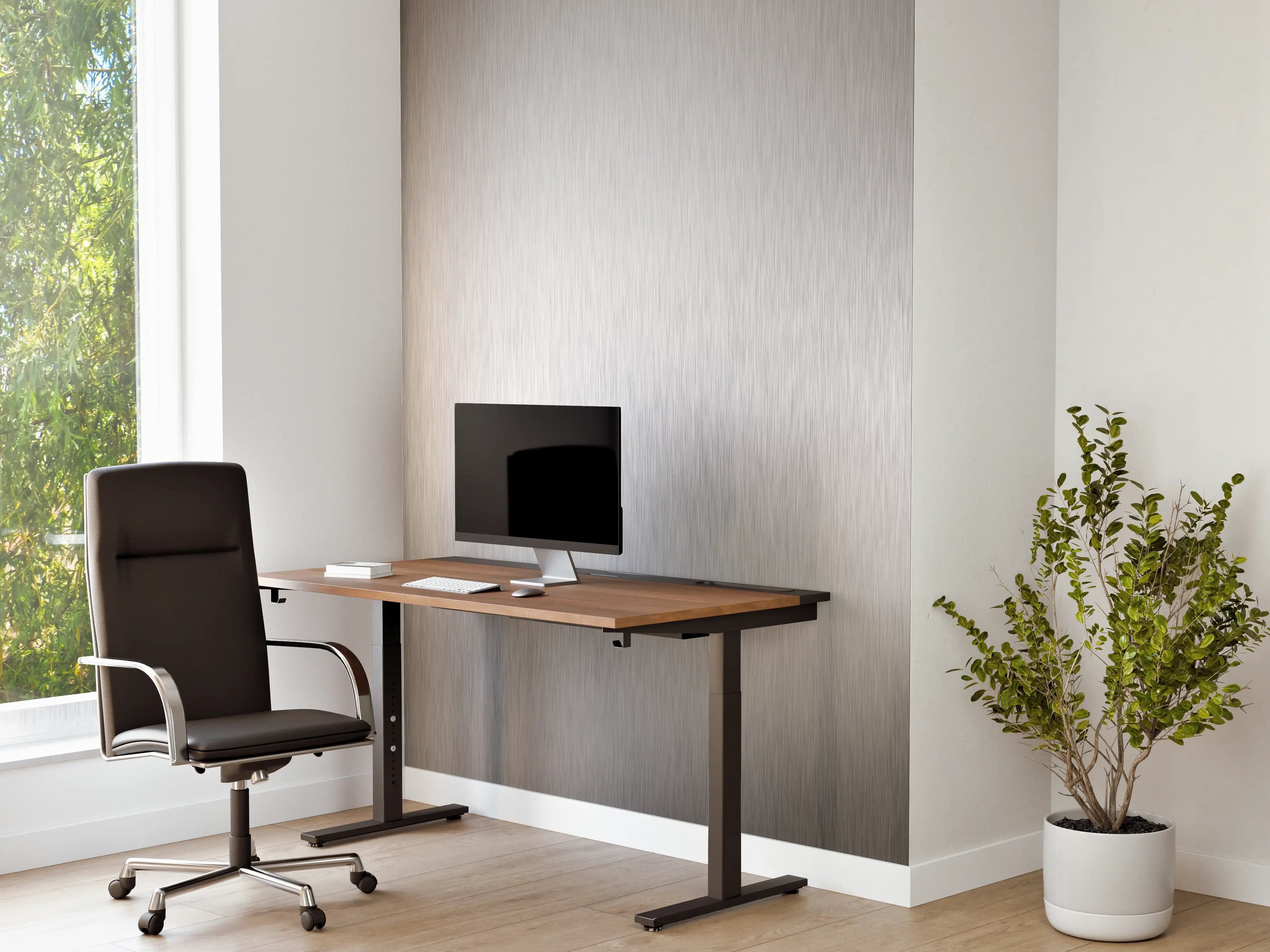 Büro Wandgestaltung - Silberne belichtete Oberfläche