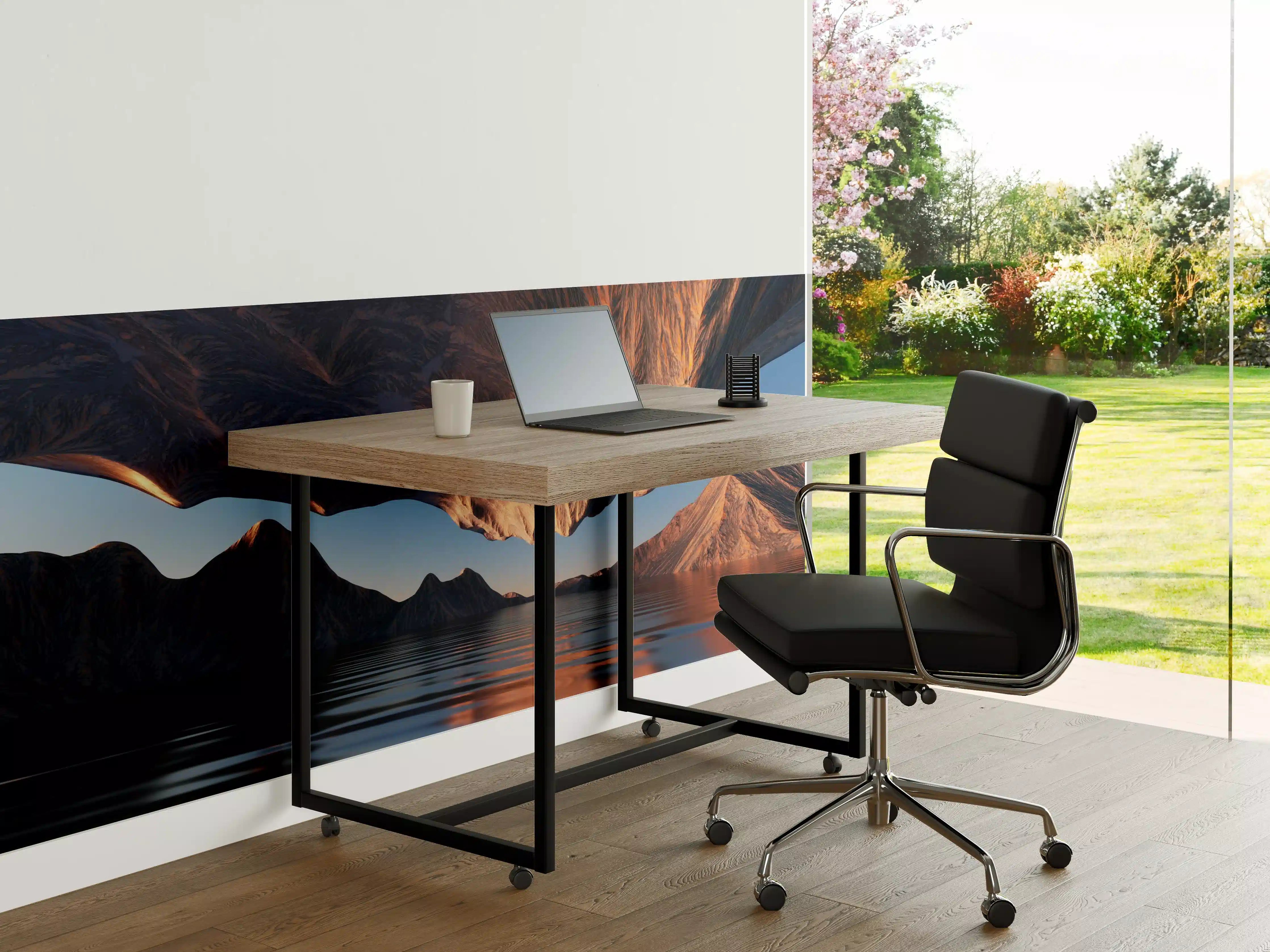 Büro Wandgestaltung - Silberner Gipfel im Abendlicht