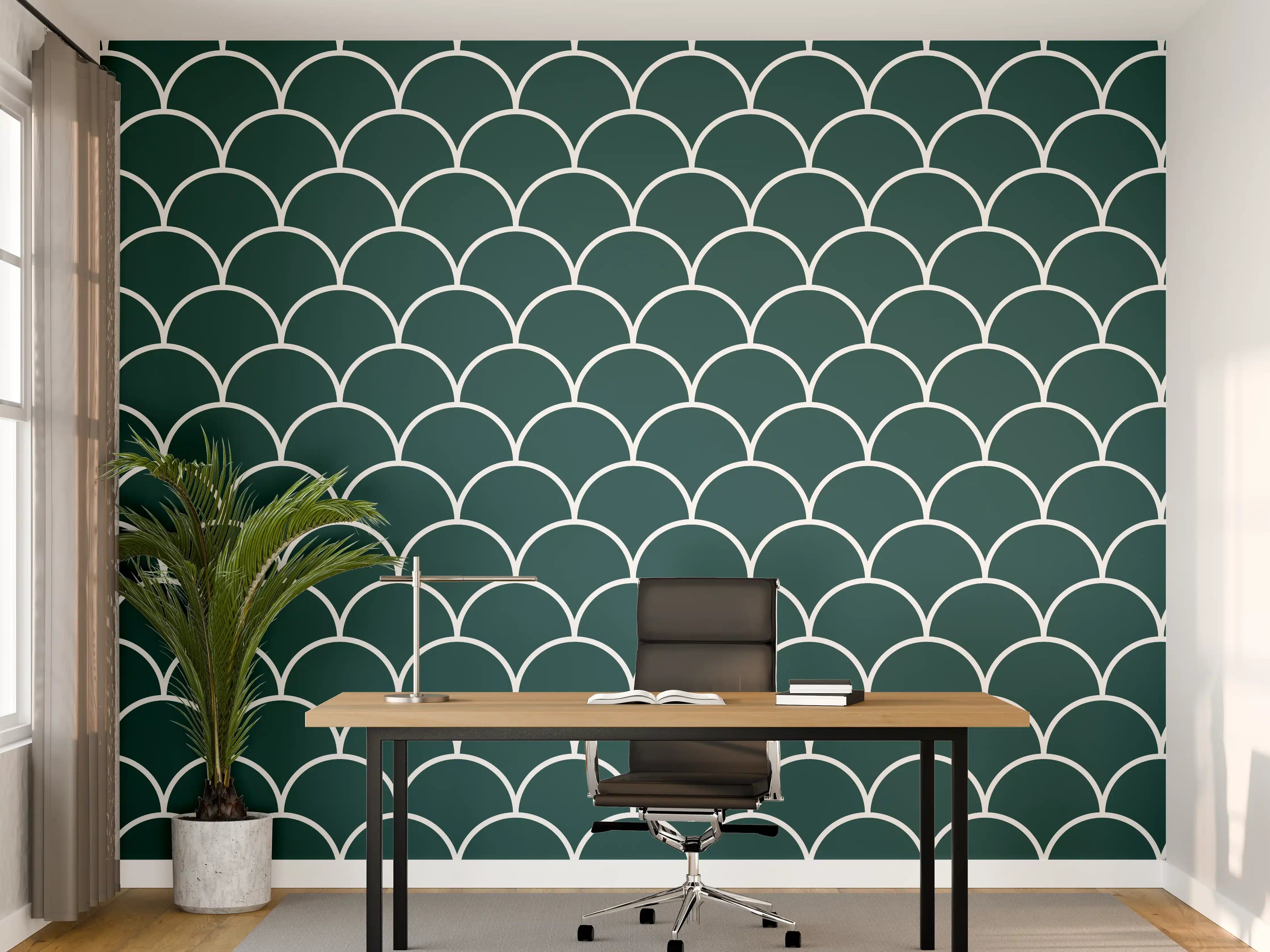Büro Wandgestaltung - Simmetria Imperiale Petrol
