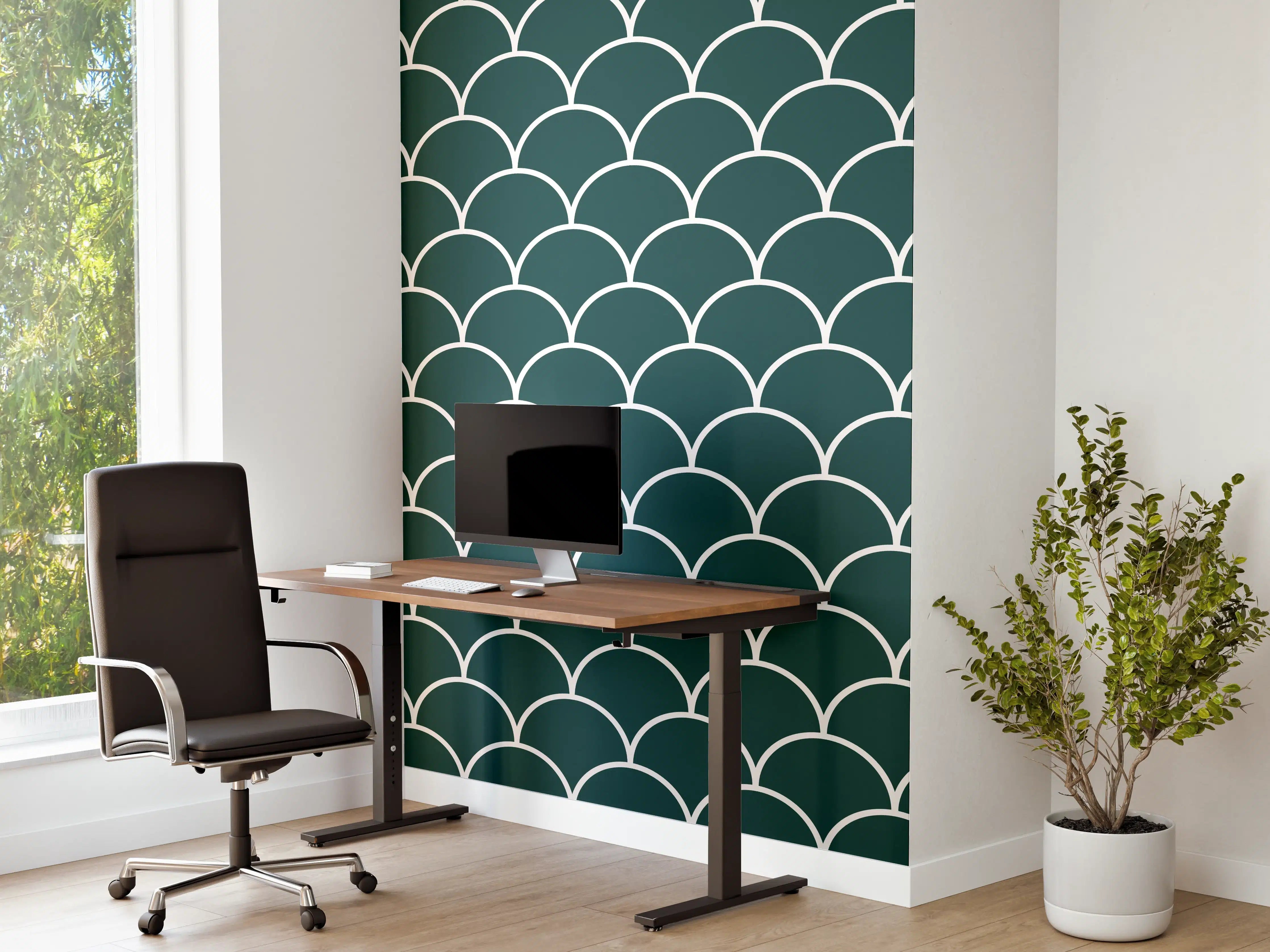 Büro Wandgestaltung - Simmetria Imperiale Petrol