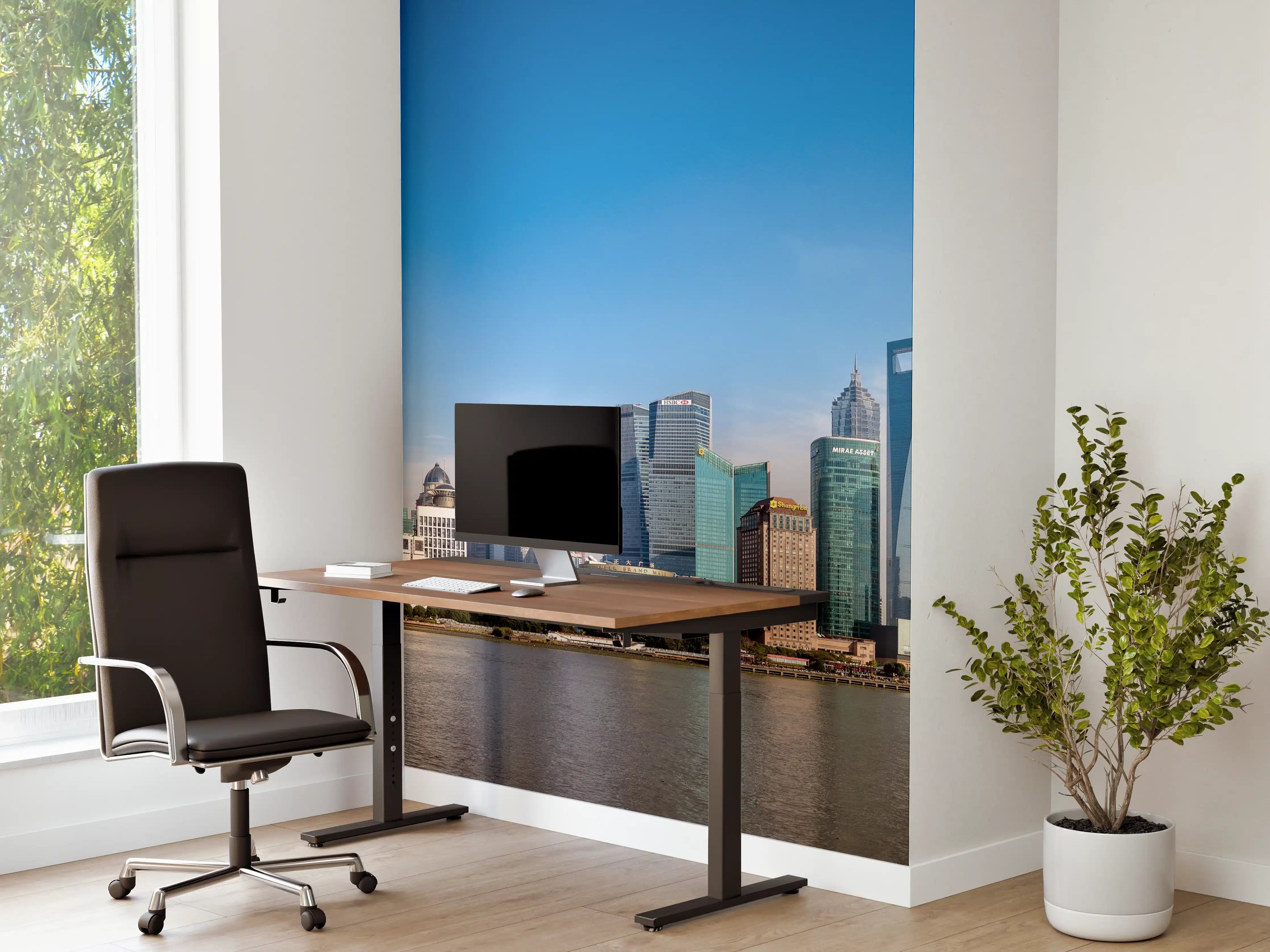 Büro Wandgestaltung - Skyline von Shanghai