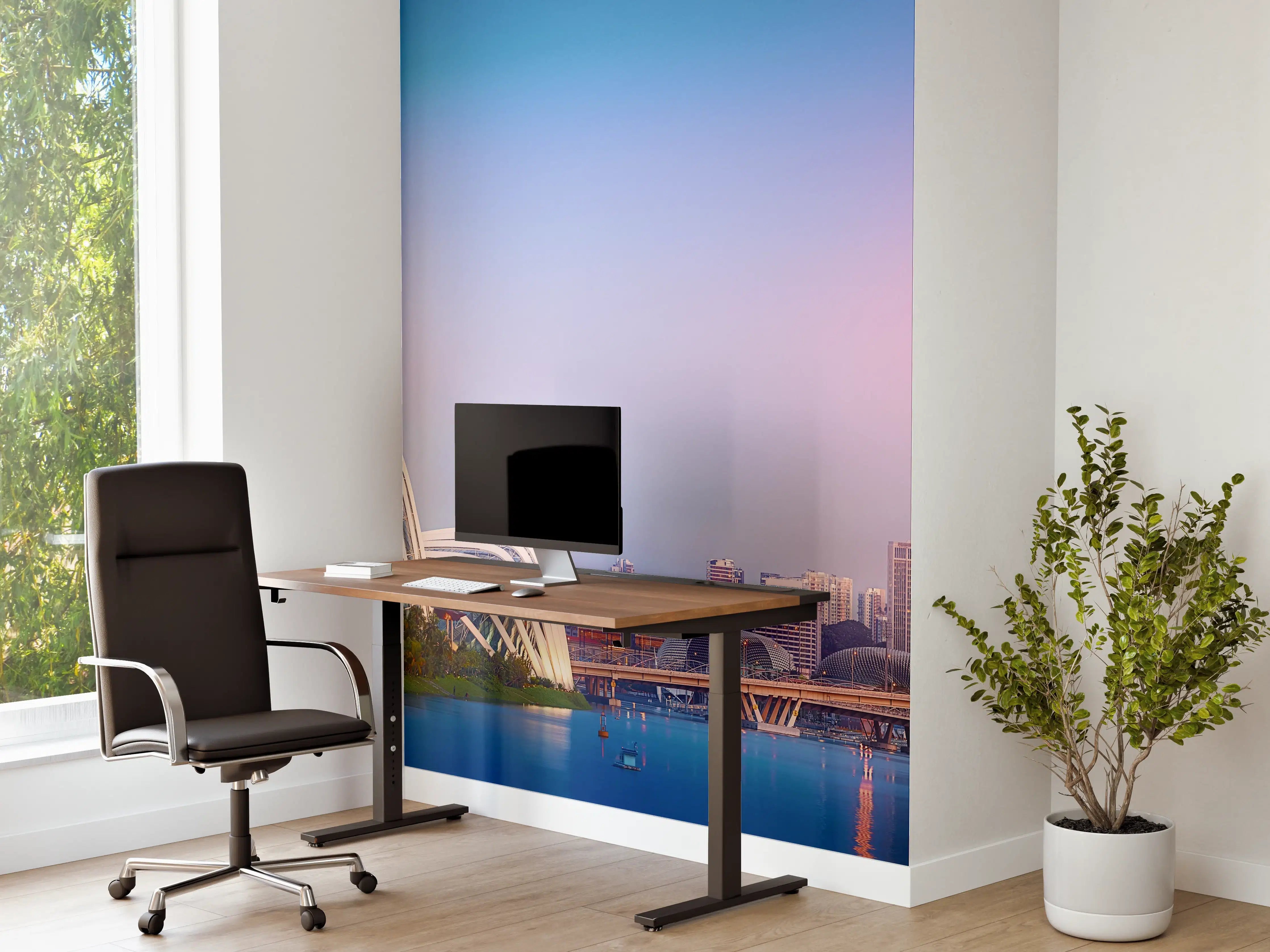Büro Wandgestaltung - Skyline von Singapur