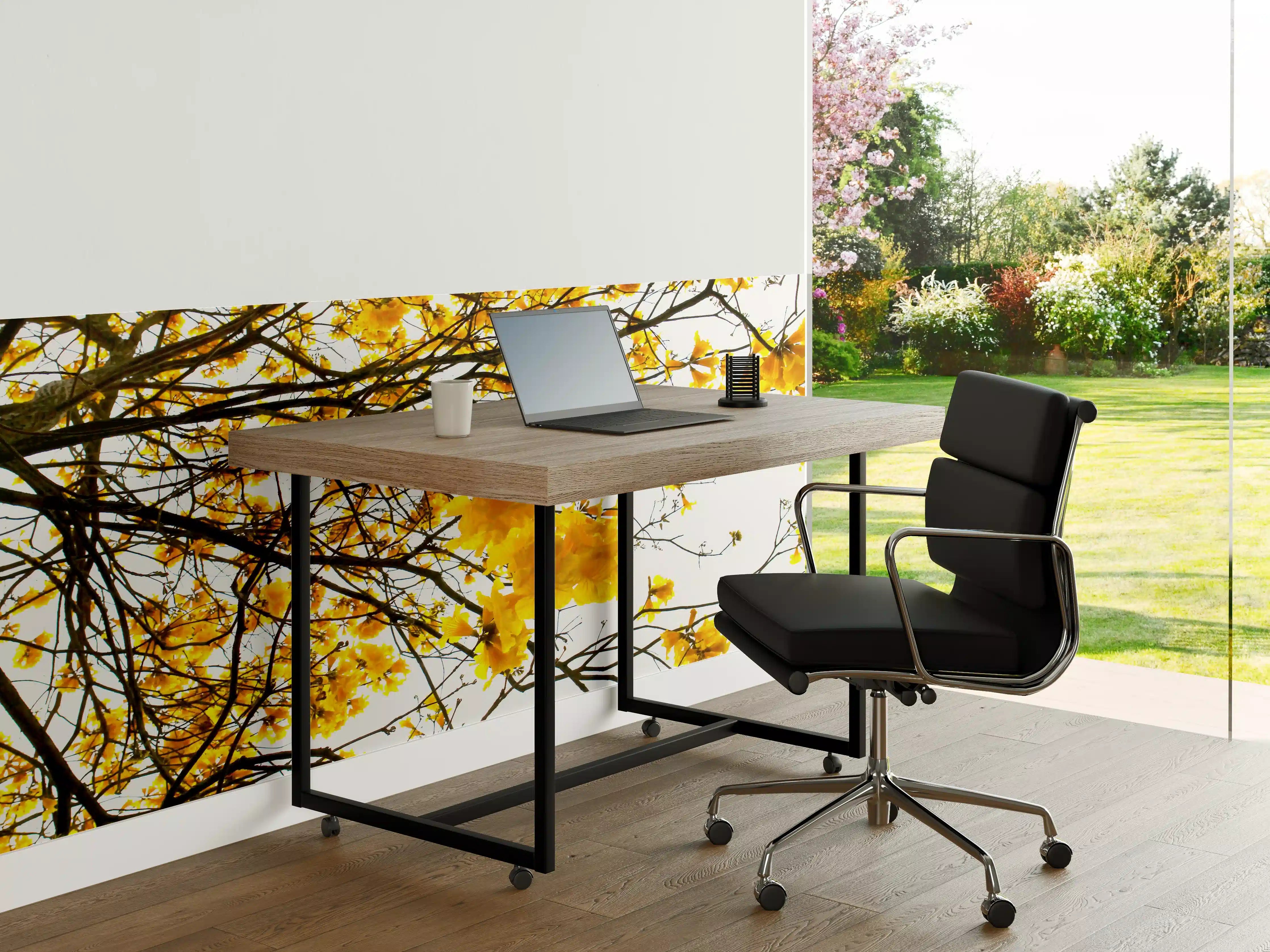 Büro Wandgestaltung - Sommer Gelb Baumperspektive