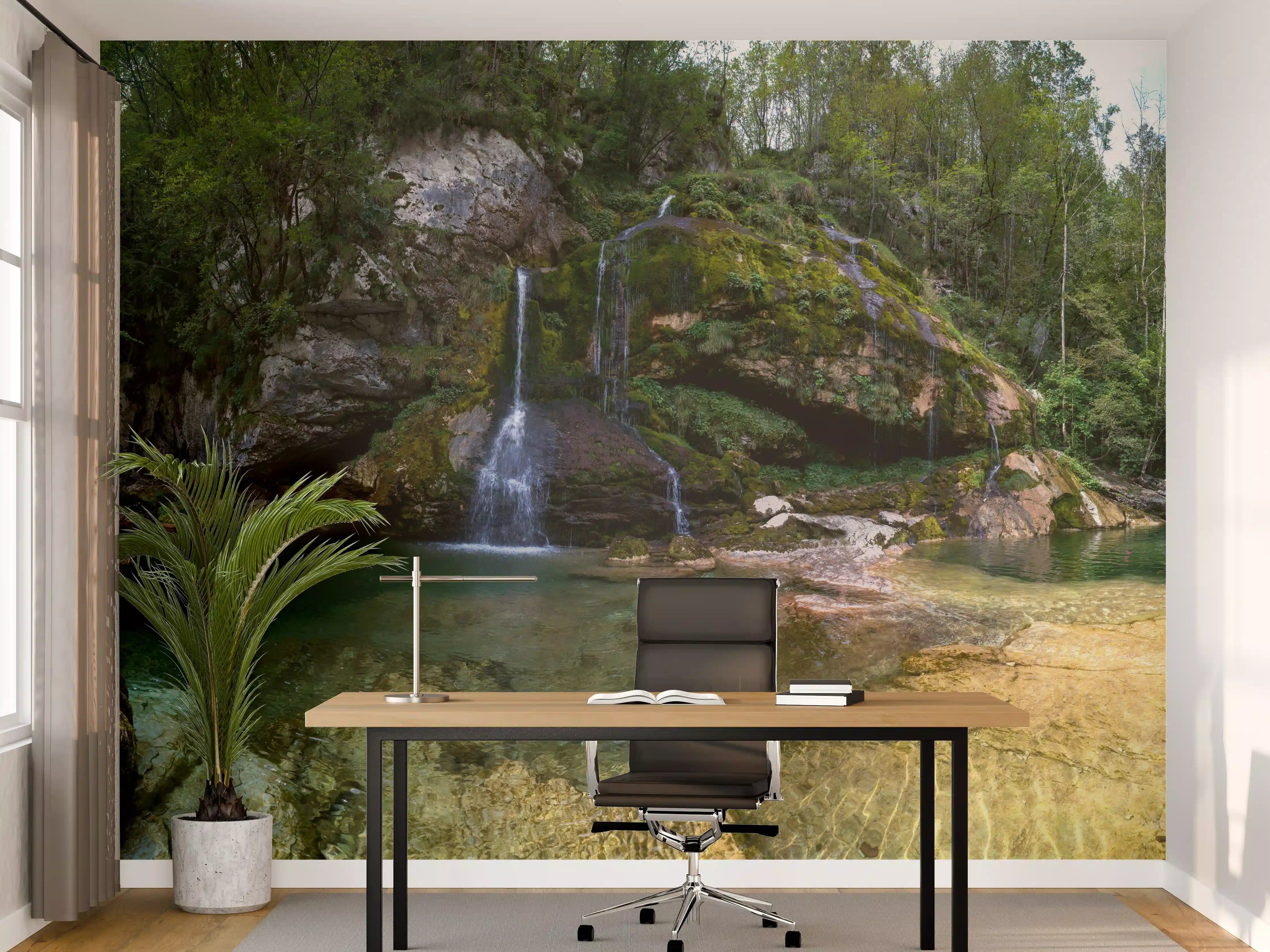 Büro Wandgestaltung - Sommerliche Atmosphäre in den Slowenischen Alpen