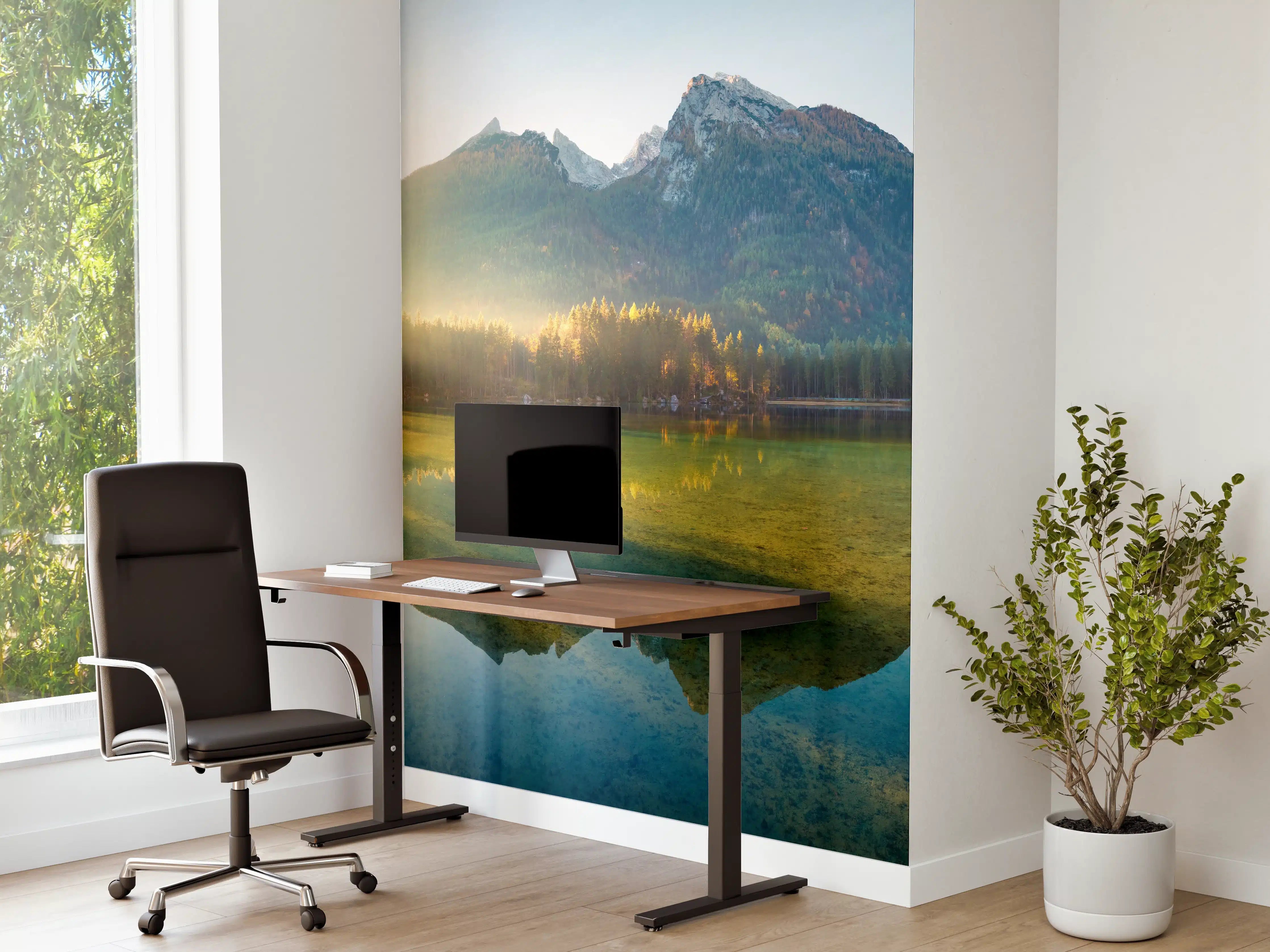 Büro Wandgestaltung - Sonnenaufgang am Hintersee