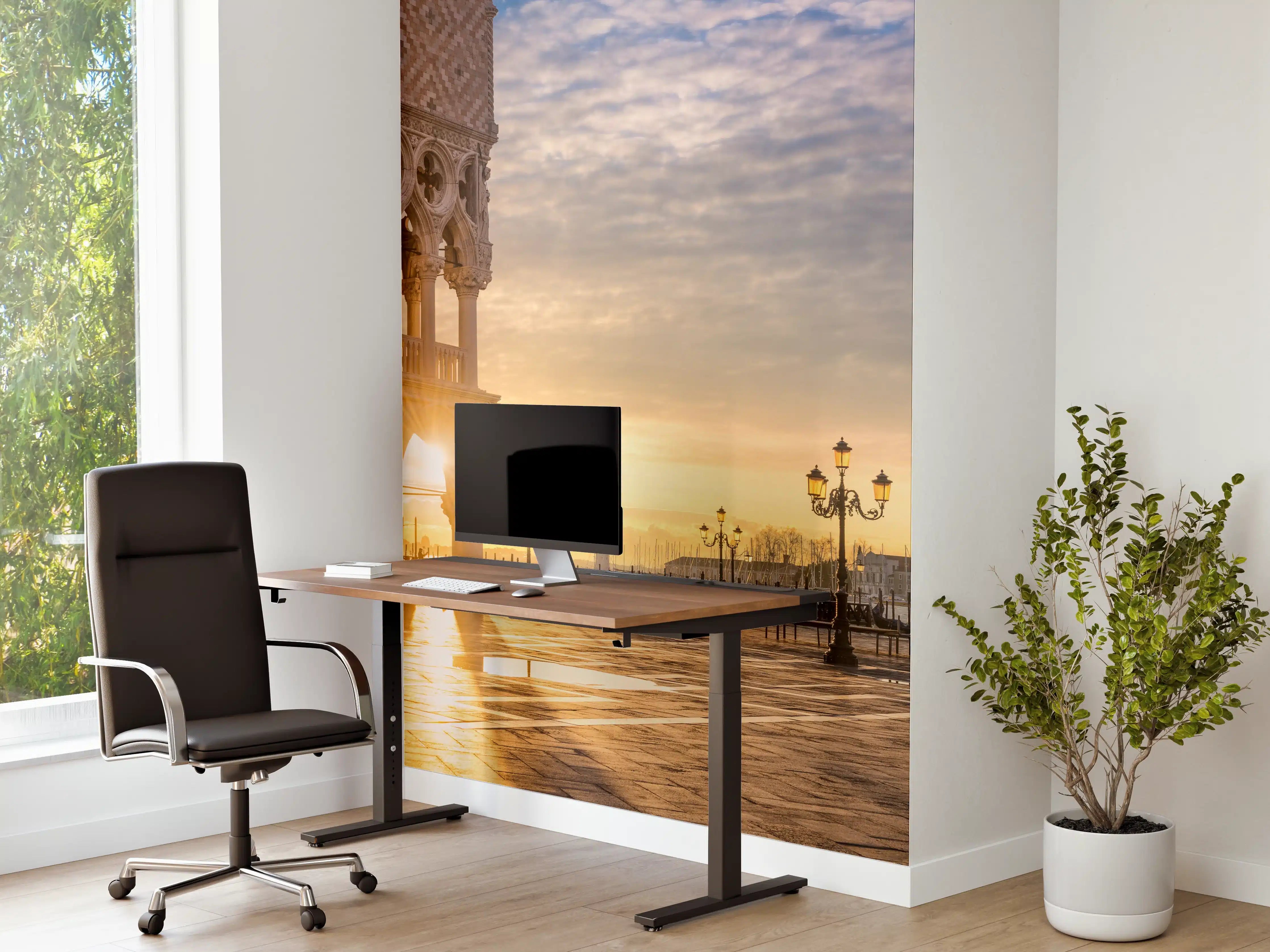 Büro Wandgestaltung - Sonnenaufgang auf dem Markusplatz - Venedig