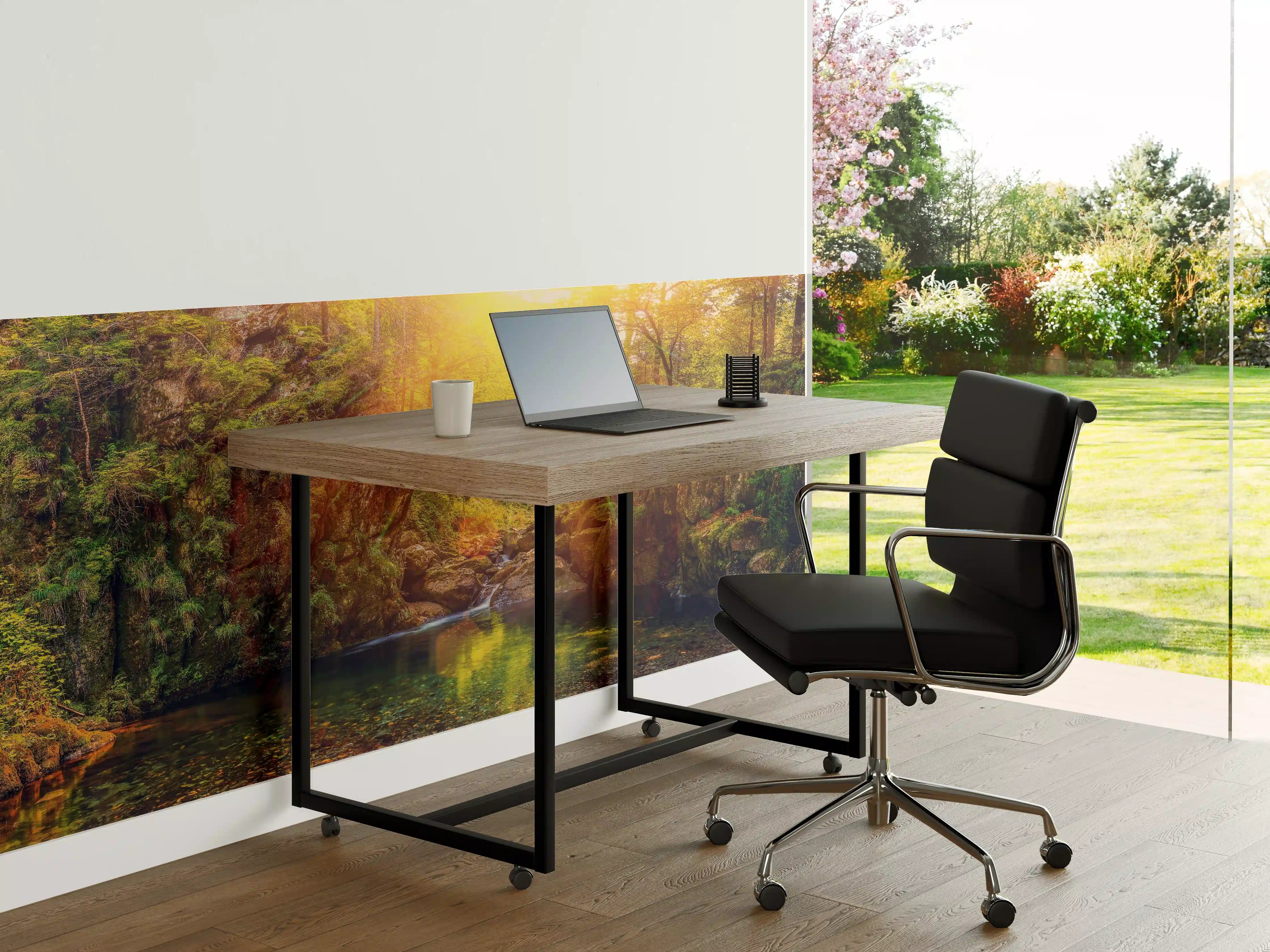 Büro Wandgestaltung - Sonnenbeschienener Waldsee