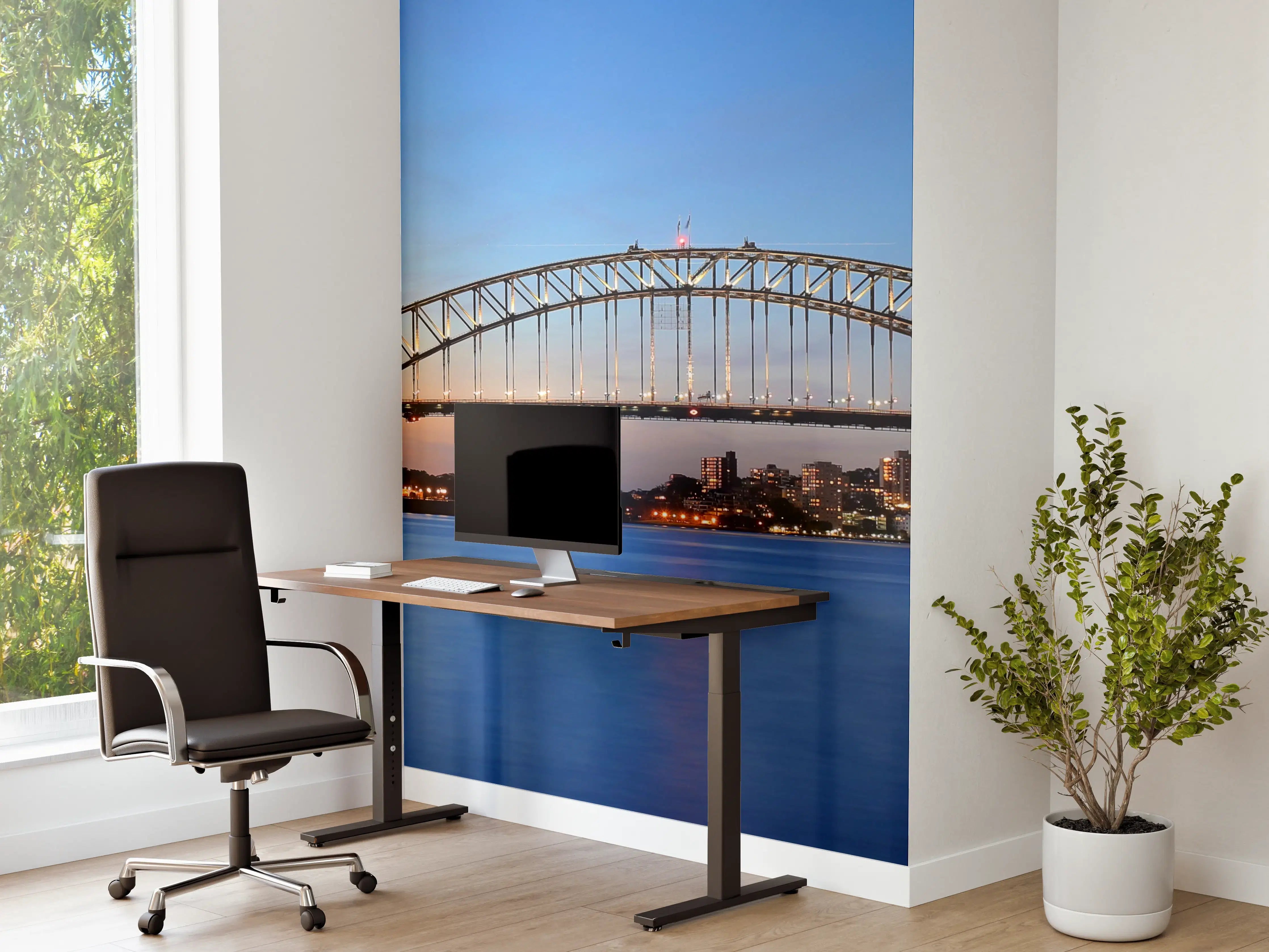 Büro Wandgestaltung - Sonnenlicht auf Sydney: Graue Konturen