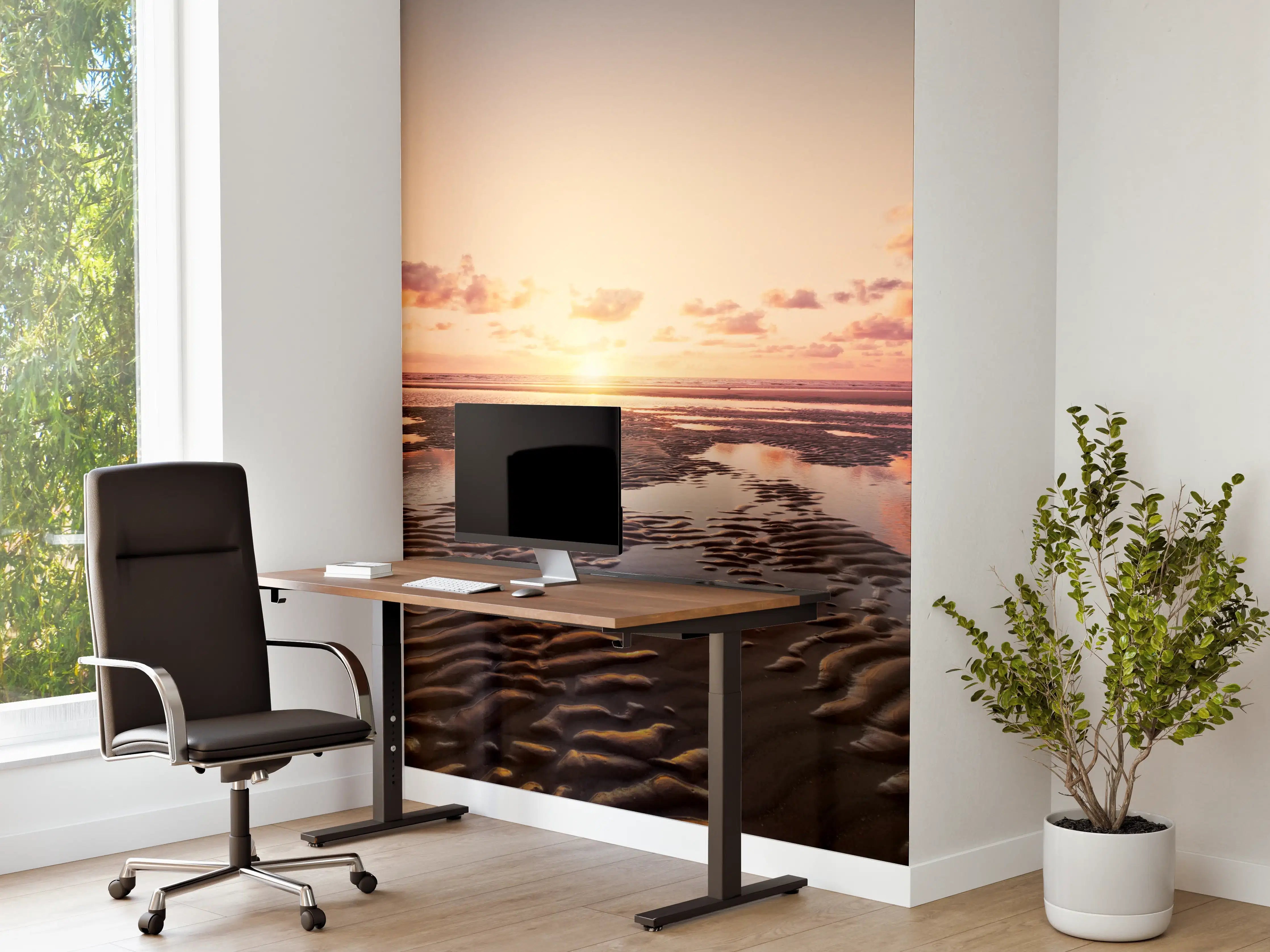 Büro Wandgestaltung - Sonnenuntergang - Nordsee