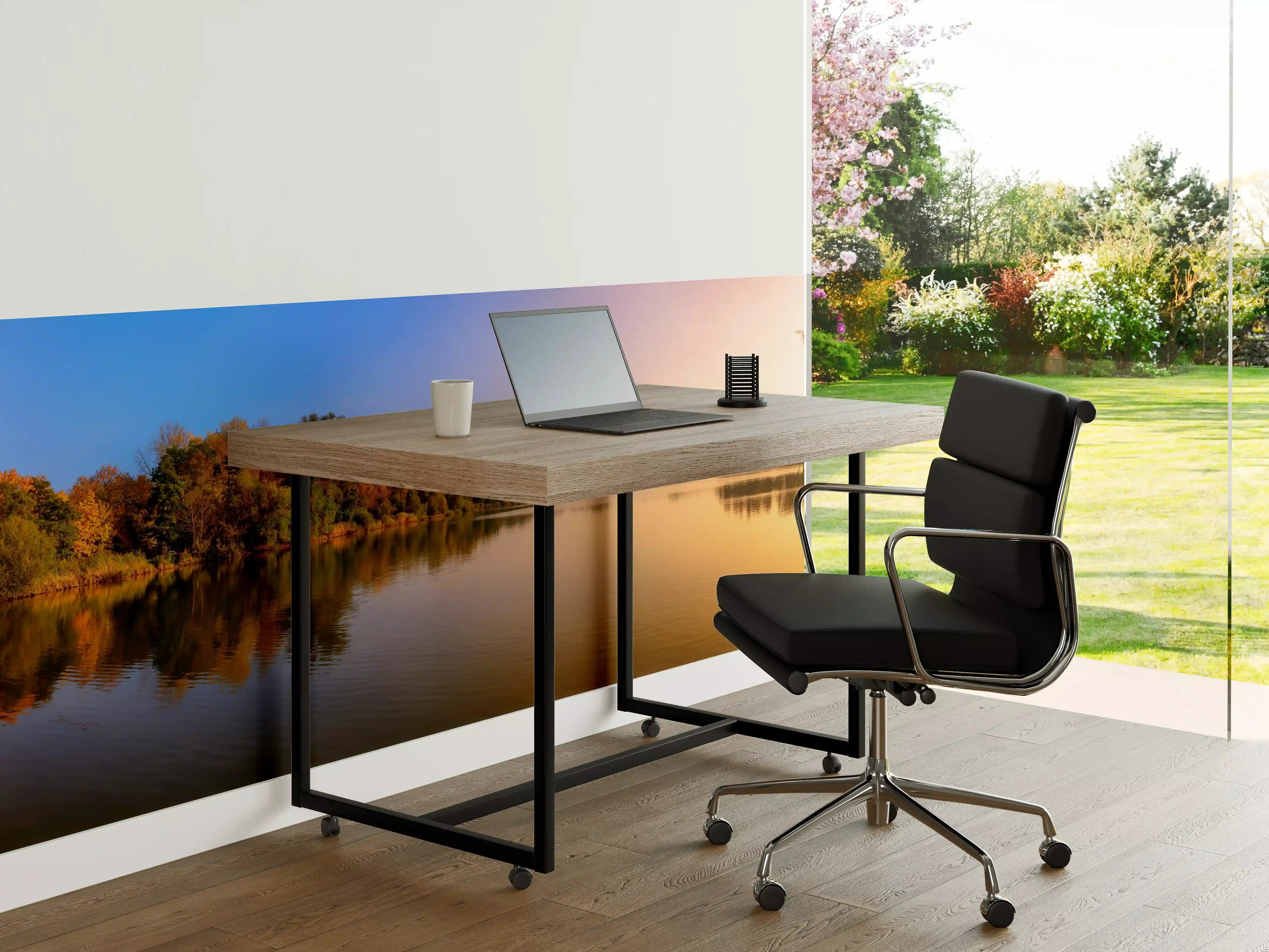 Büro Wandgestaltung - Sonnenuntergang am See