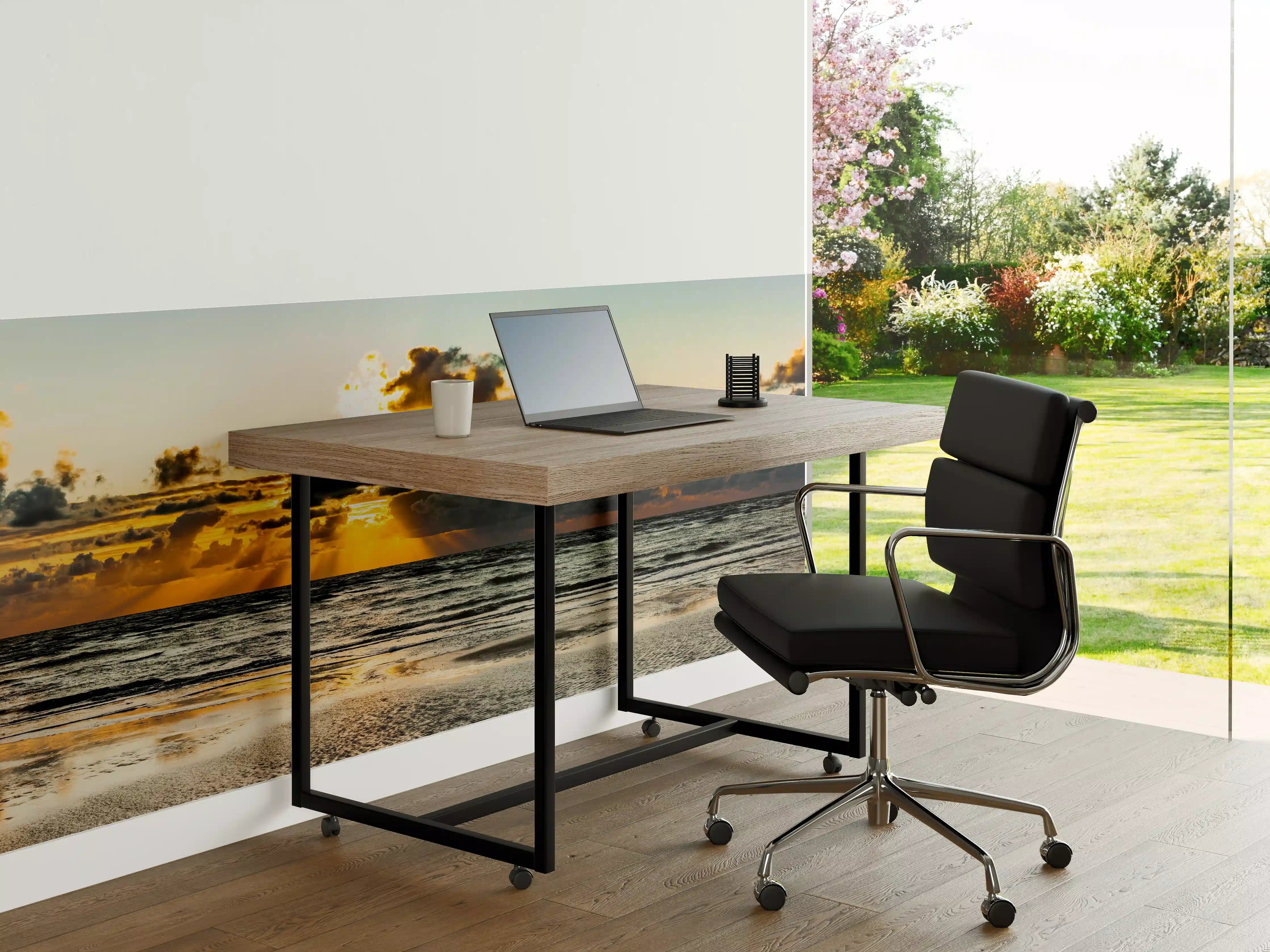Büro Wandgestaltung - Sonnenuntergang am ruhigen Meer