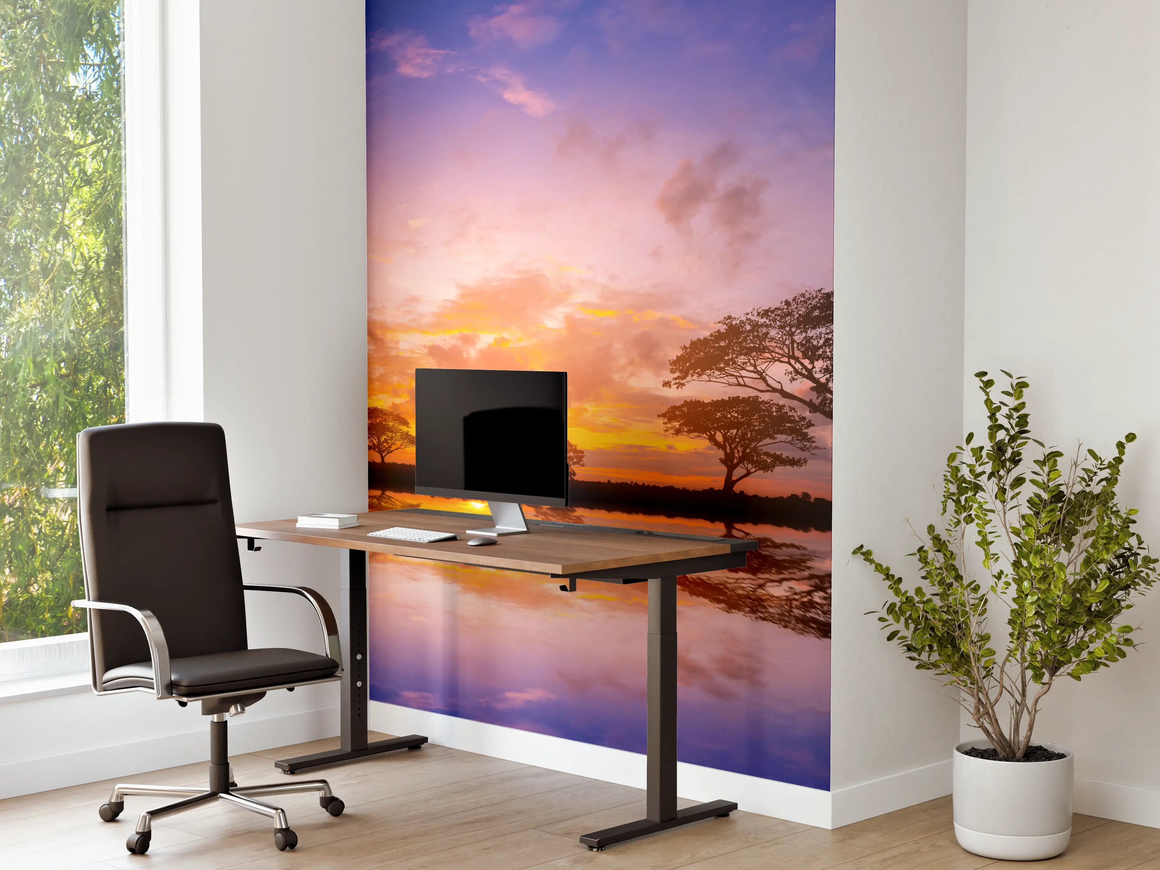 Büro Wandgestaltung - Sonnenuntergang in Afrika