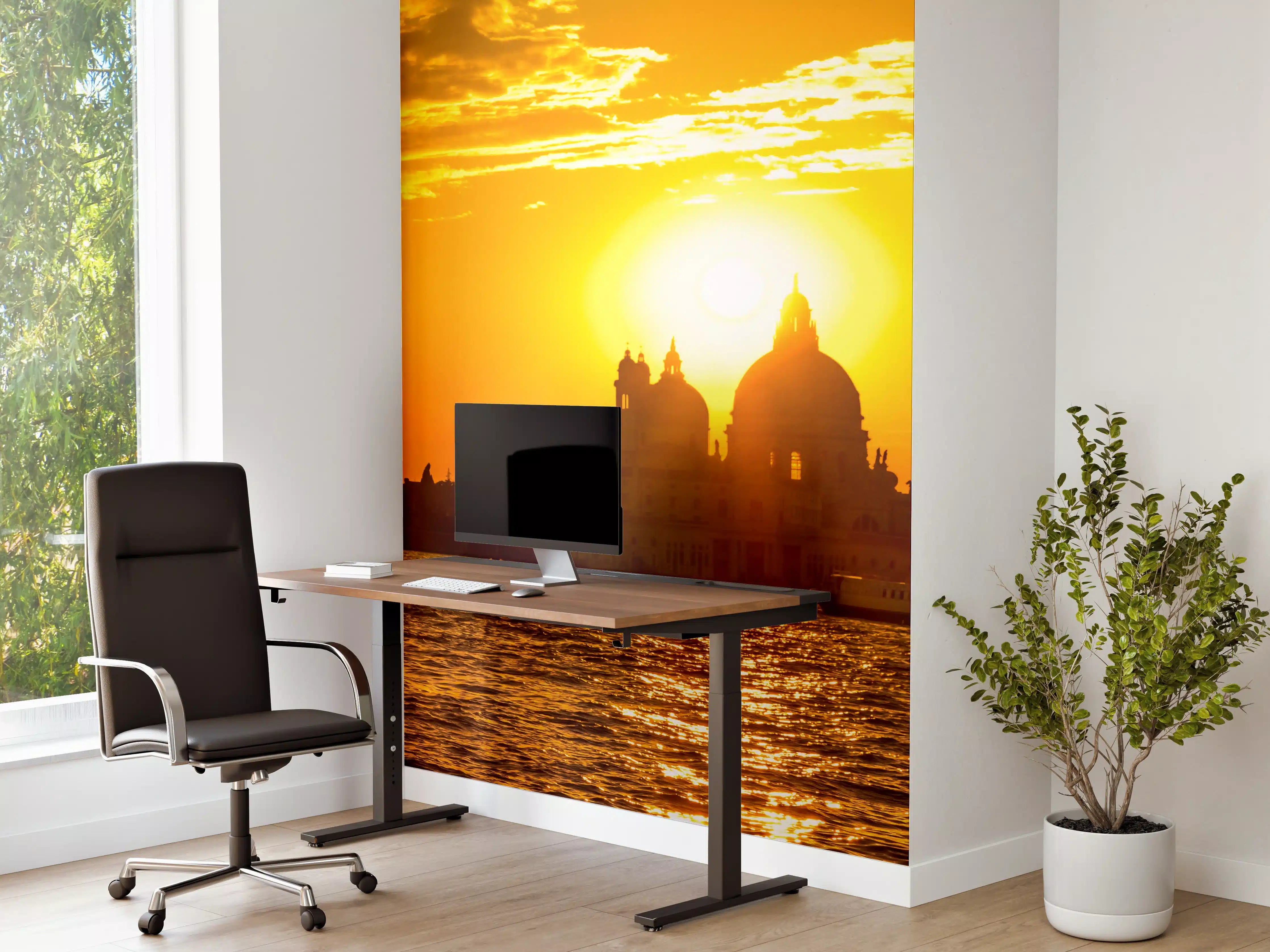 Büro Wandgestaltung - Sonnenuntergang in Venedig