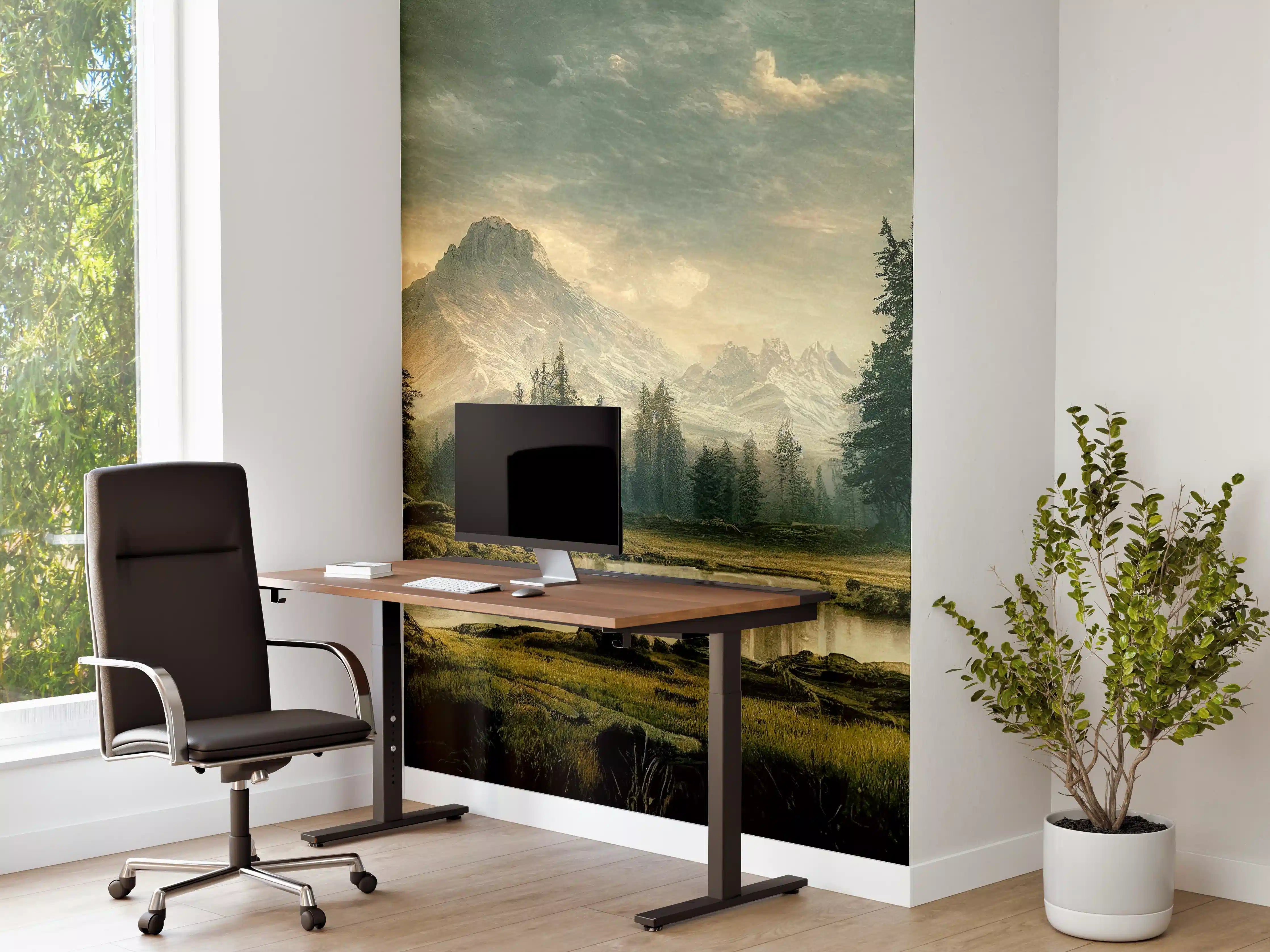 Büro Wandgestaltung - Sonnenuntergang in den Bergen