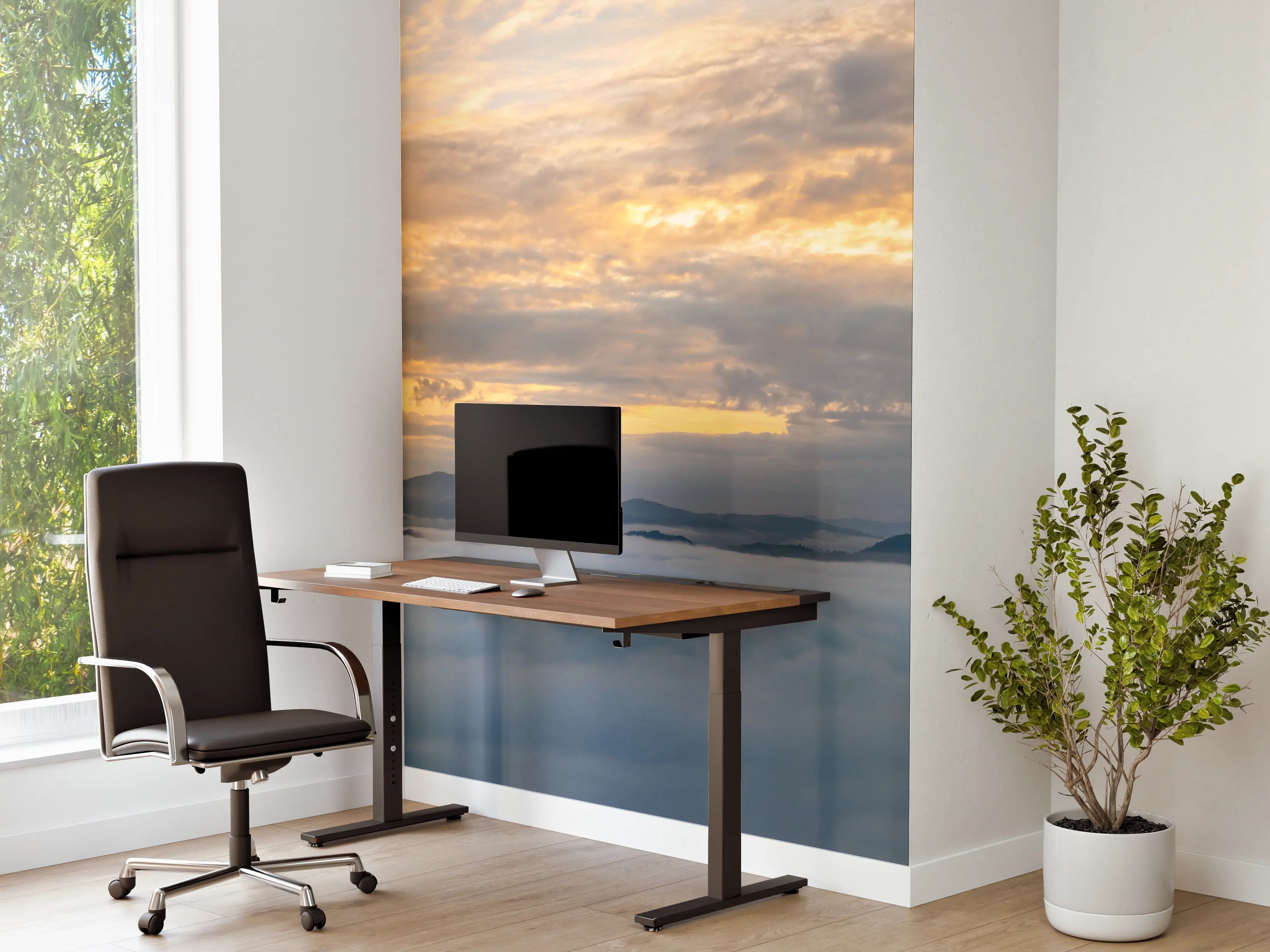 Büro Wandgestaltung - Sonnenuntergang über Wolkenmeer