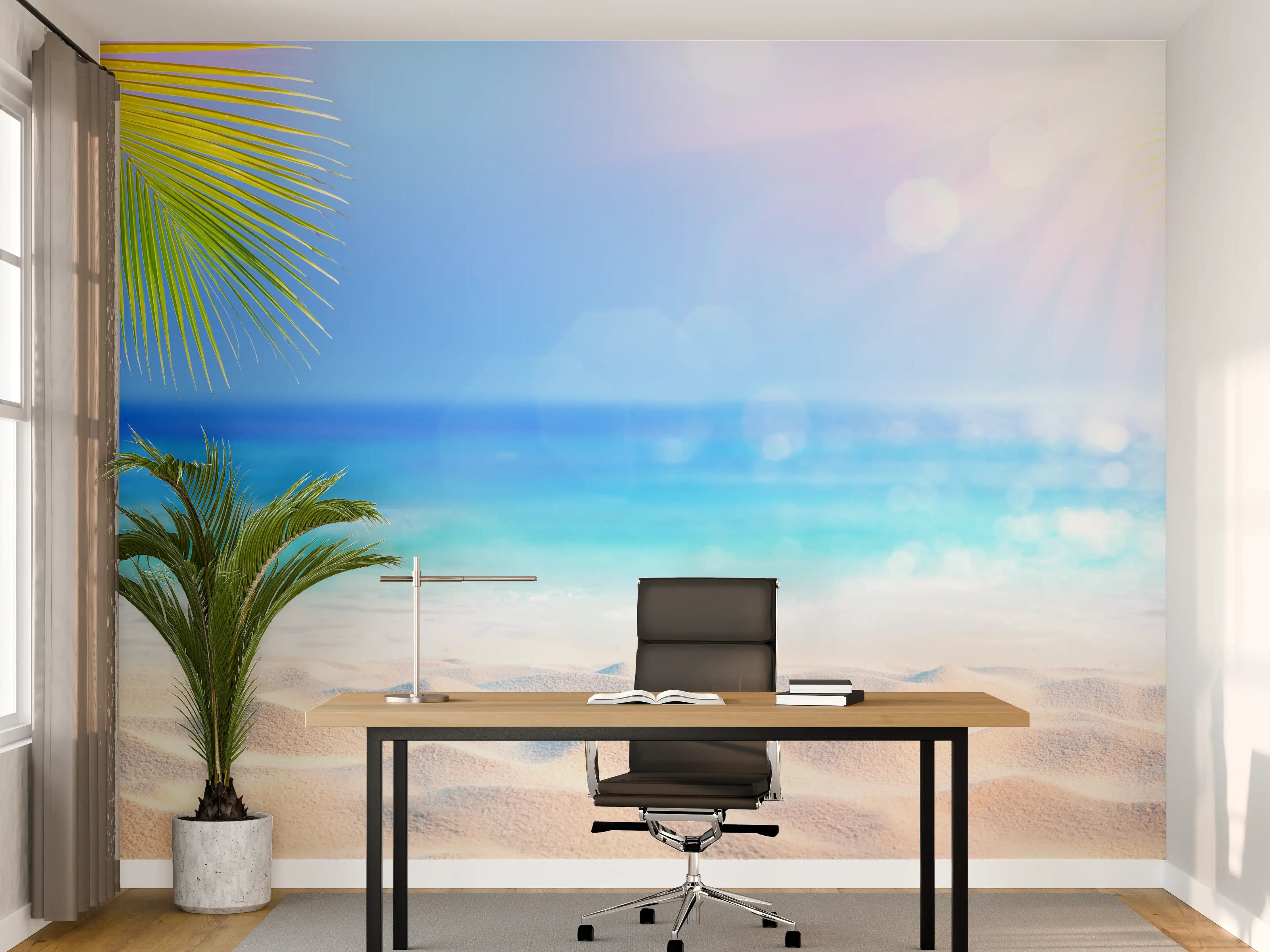 Büro Wandgestaltung - Sonniger tropischer Strand
