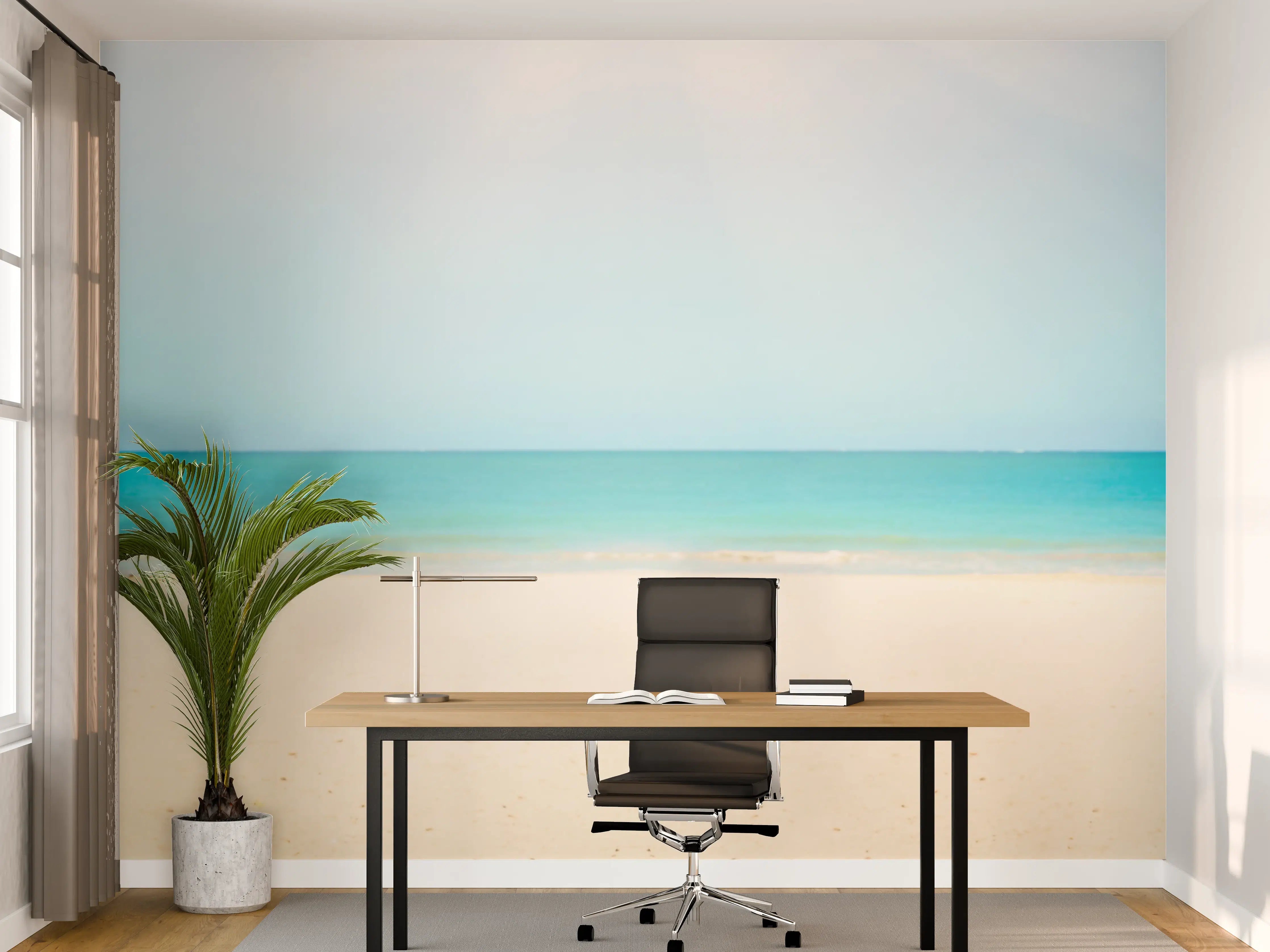 Büro Wandgestaltung - Sonniges tropisches Strandpanorama