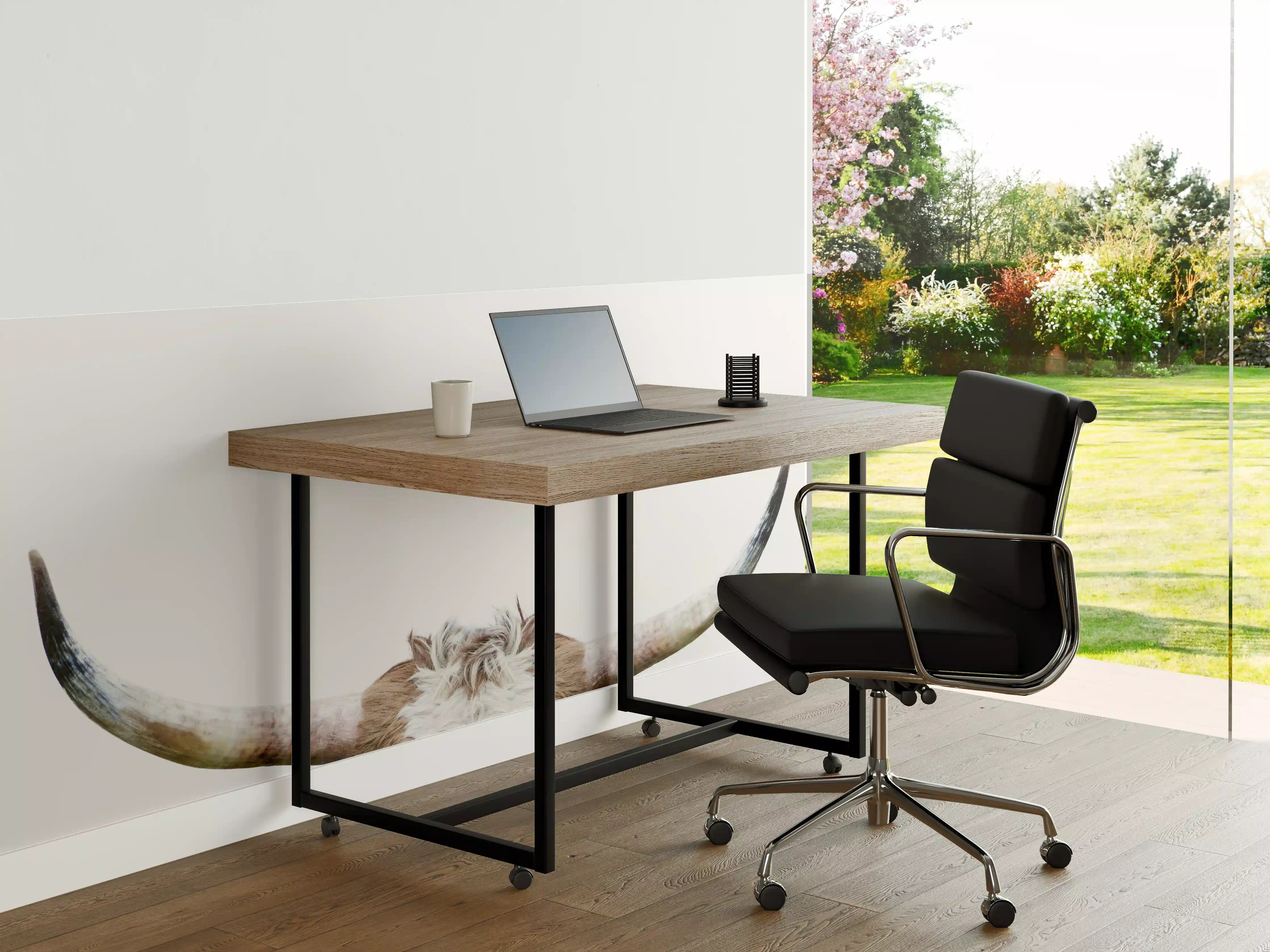 Büro Wandgestaltung - Spähende Longhorn-Kuh