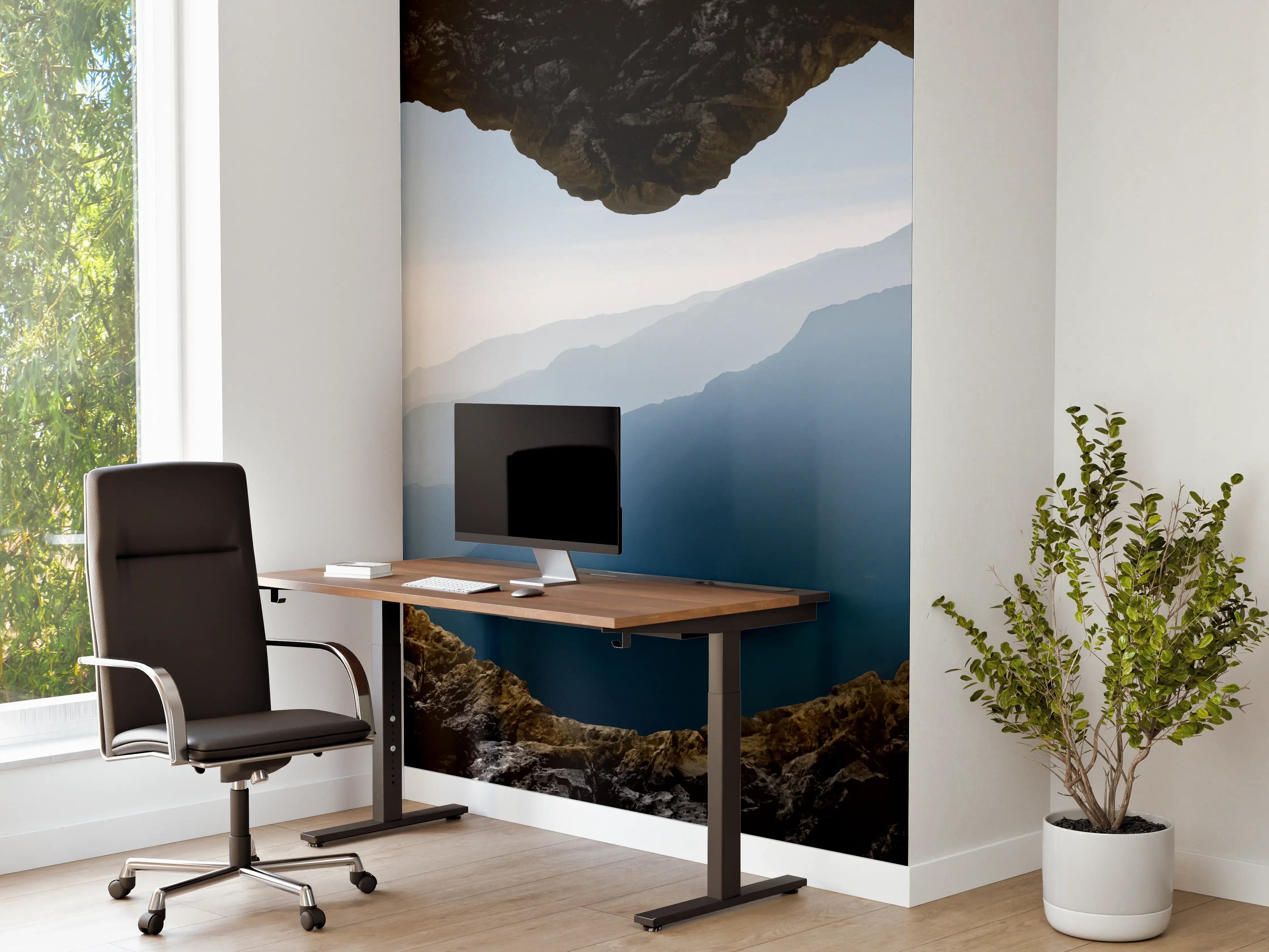 Büro Wandgestaltung - Spektakuläre und mystische Gebirgsschicht