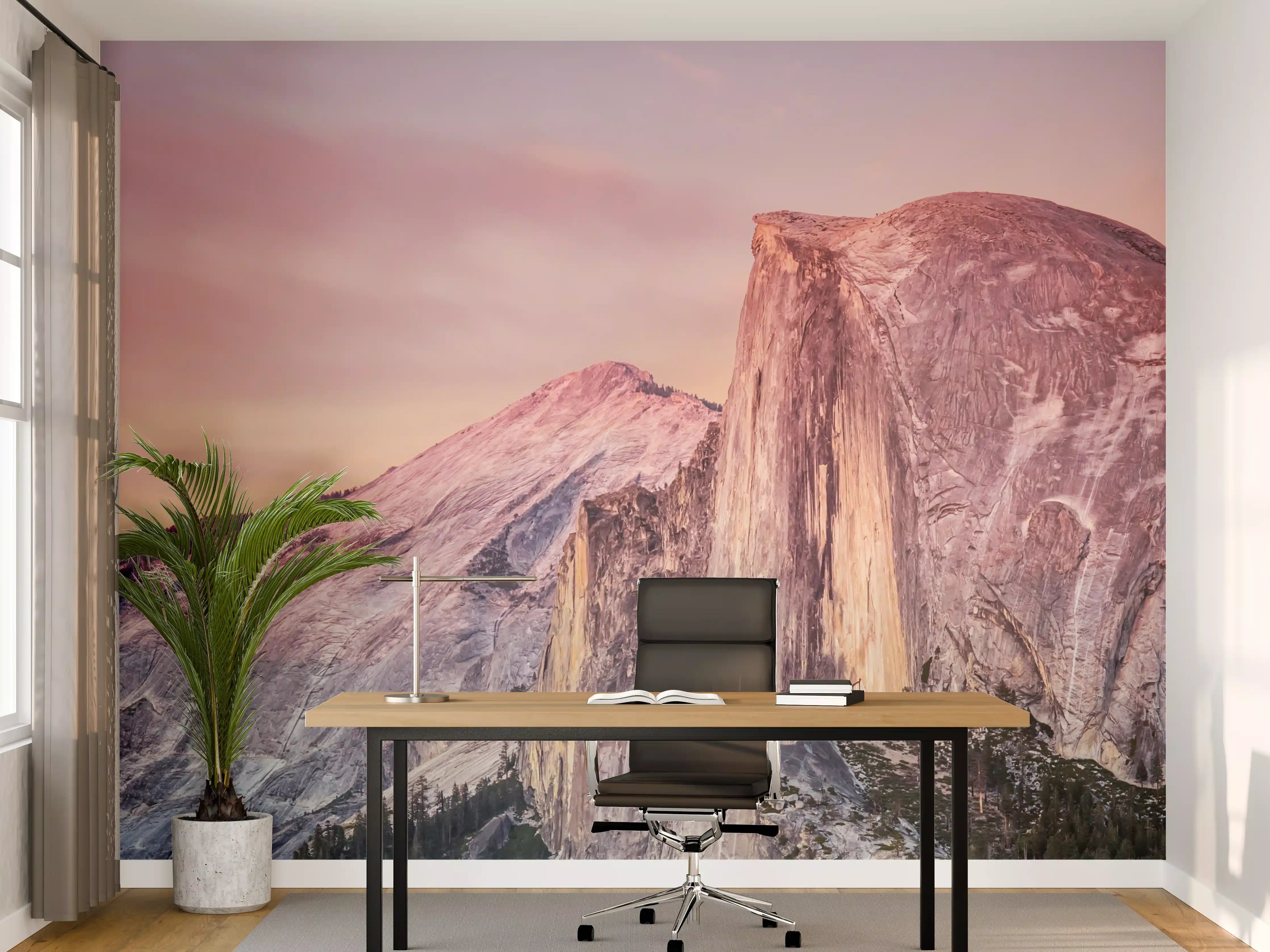 Büro Wandgestaltung - Spektakulärer Berggipfel bei Sonnenuntergang