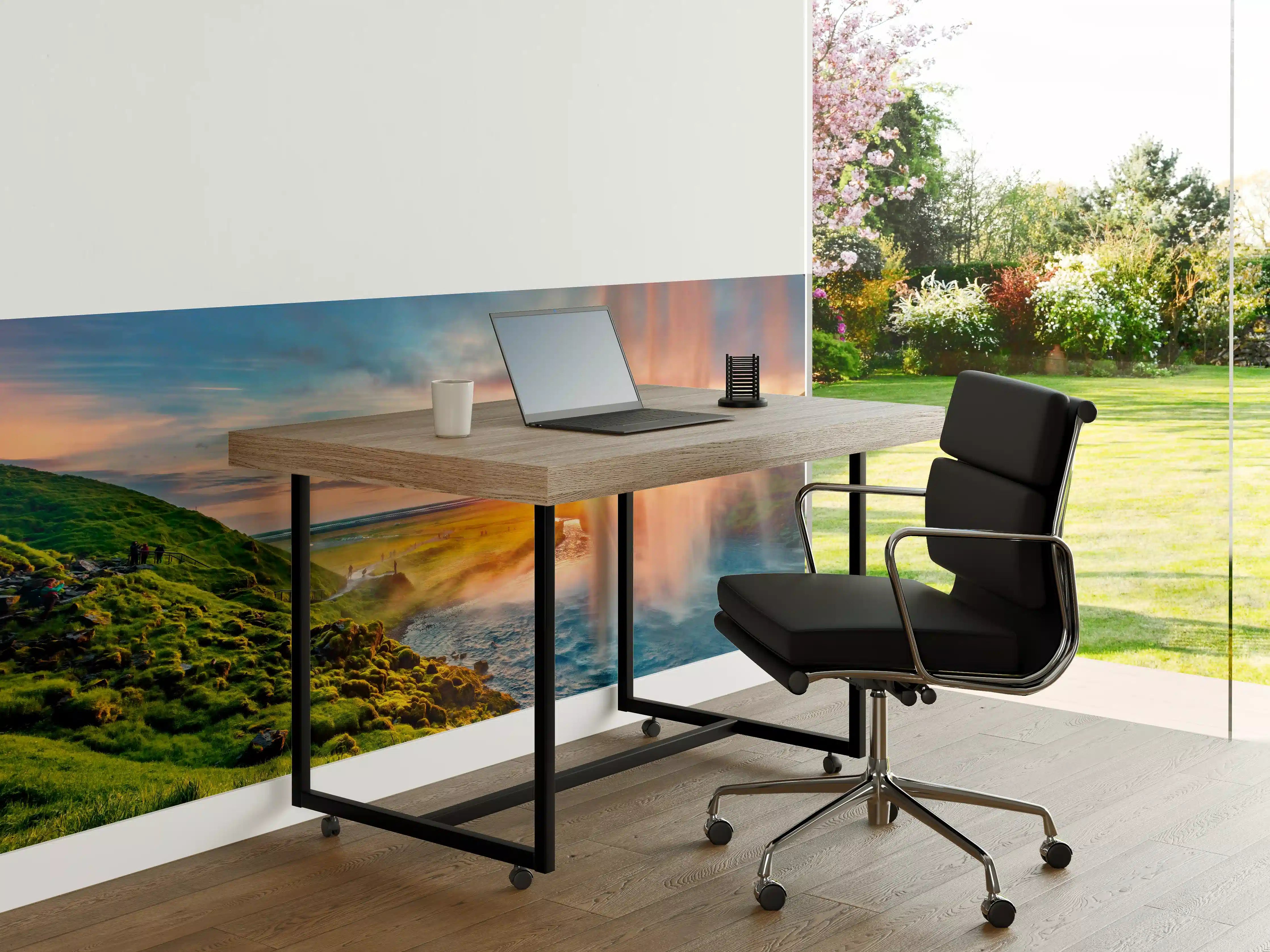 Büro Wandgestaltung - Spektakulärer Sonnenuntergang am Wasserfall Seljalandsfoss