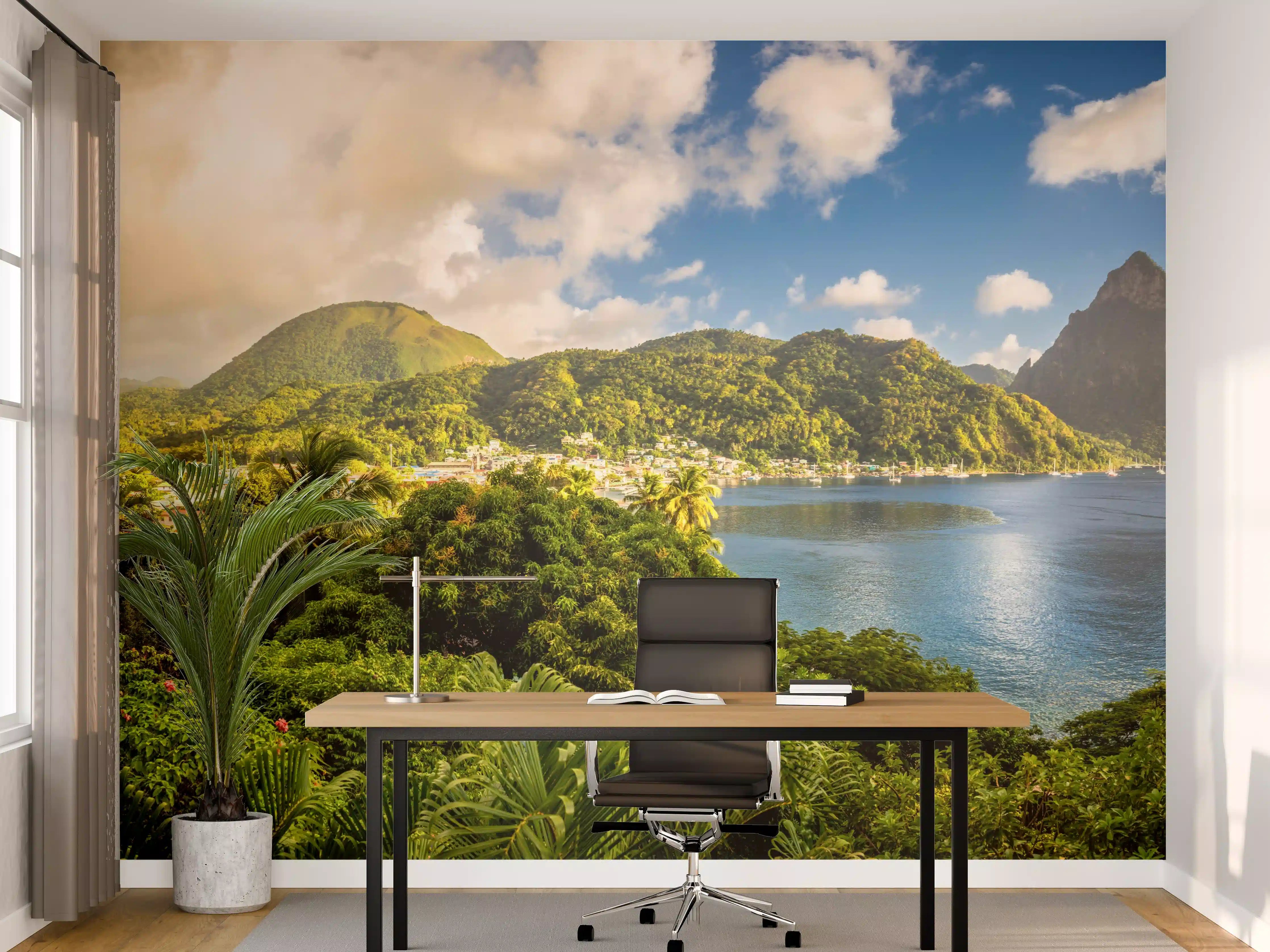 Büro Wandgestaltung - St. Lucia - Karibisches Meer