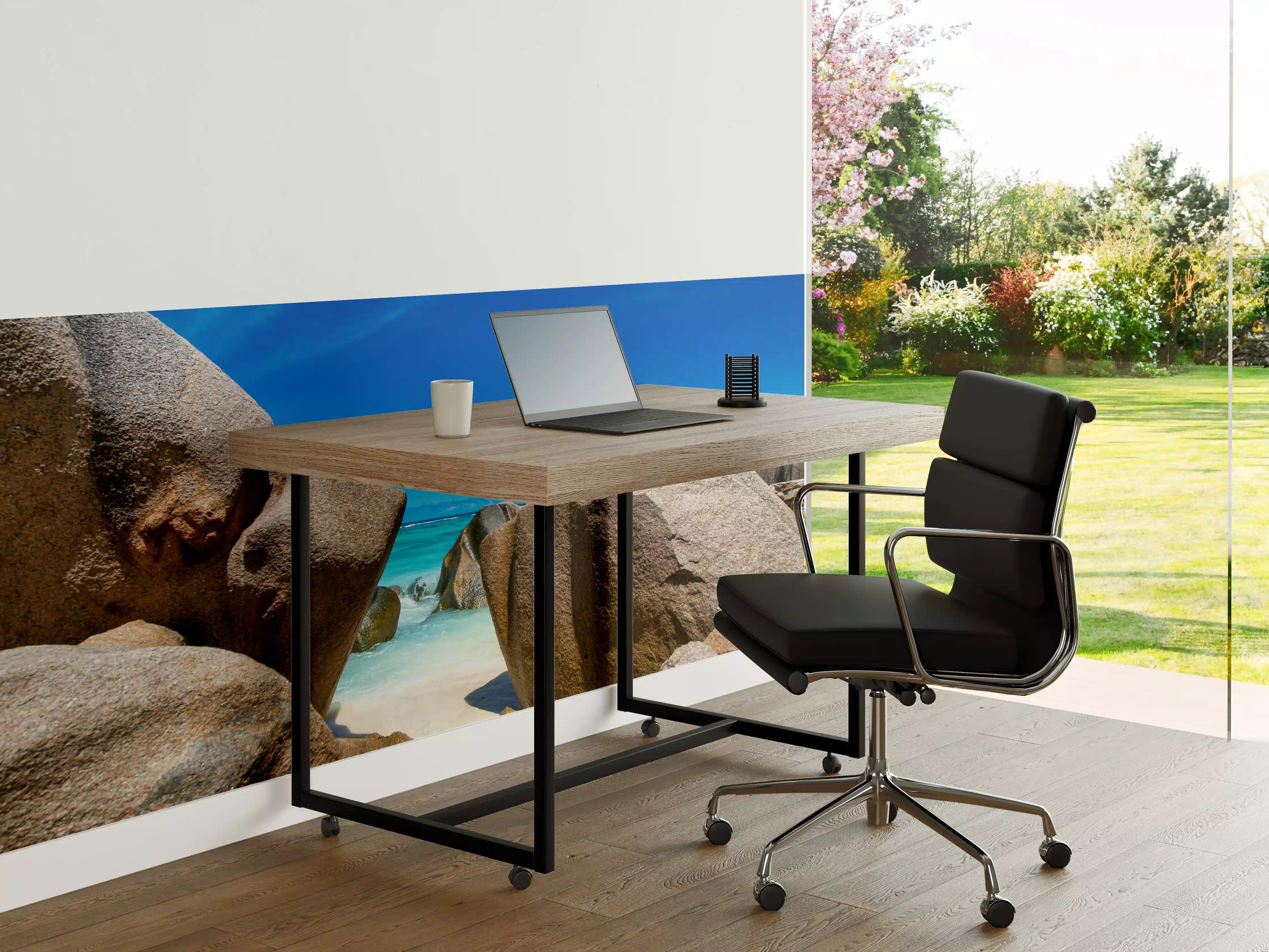 Büro Wandgestaltung - Stein-Panorama auf den Seychellen