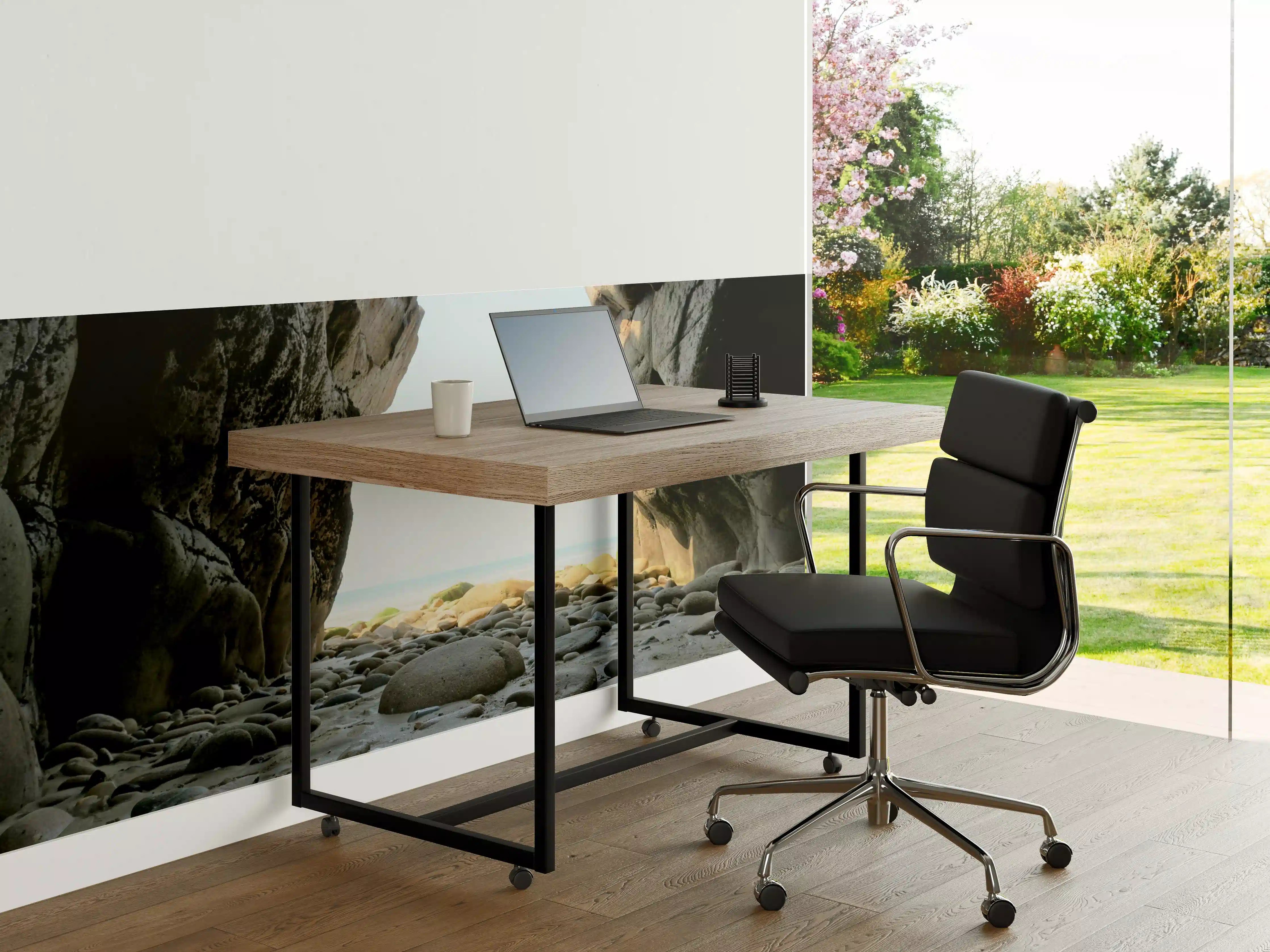 Büro Wandgestaltung - Steinstrand zwischen Felsen an Küste