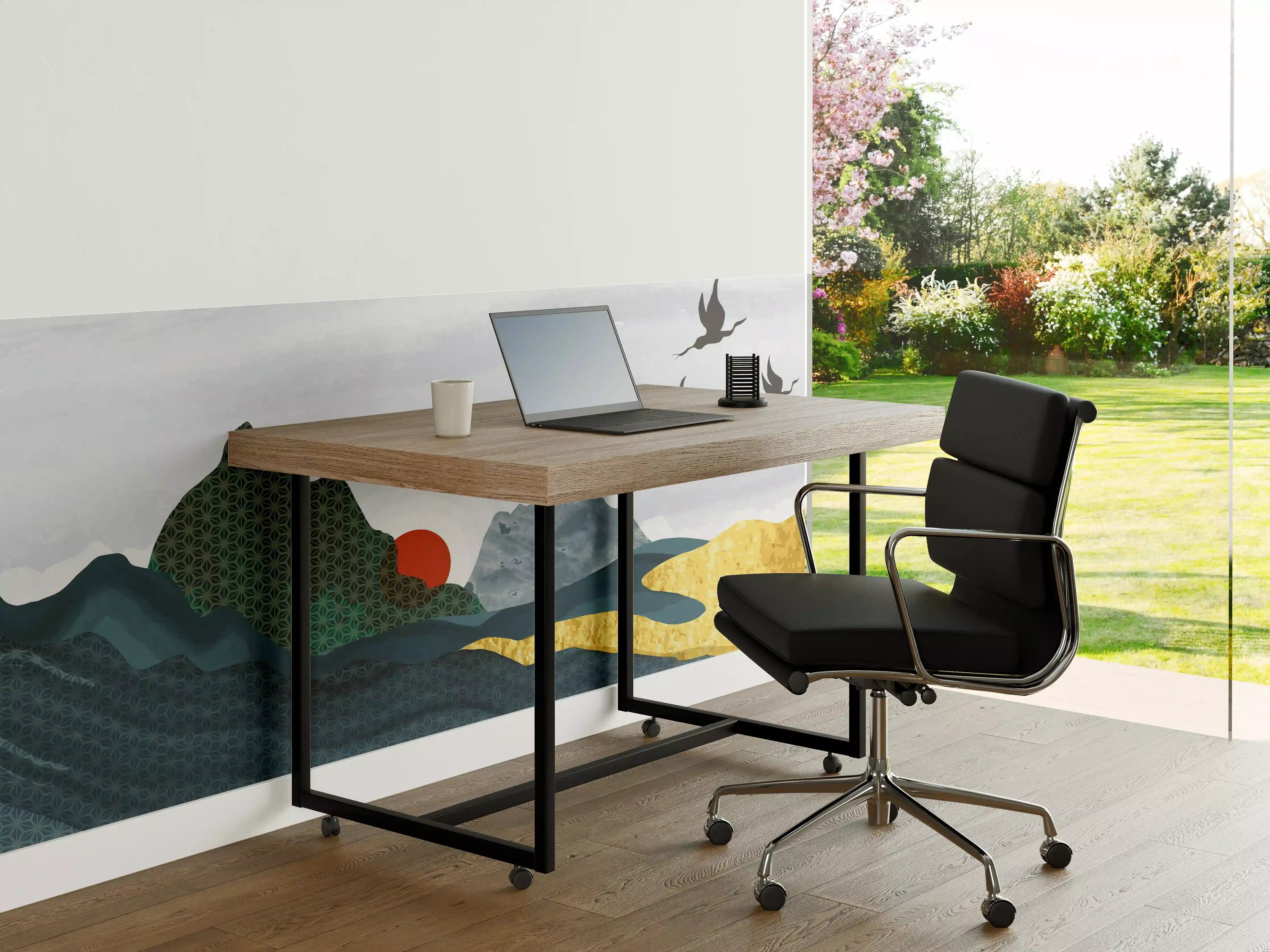 Büro Wandgestaltung - Stilvolle Berglandschaft bei Sonnenuntergang