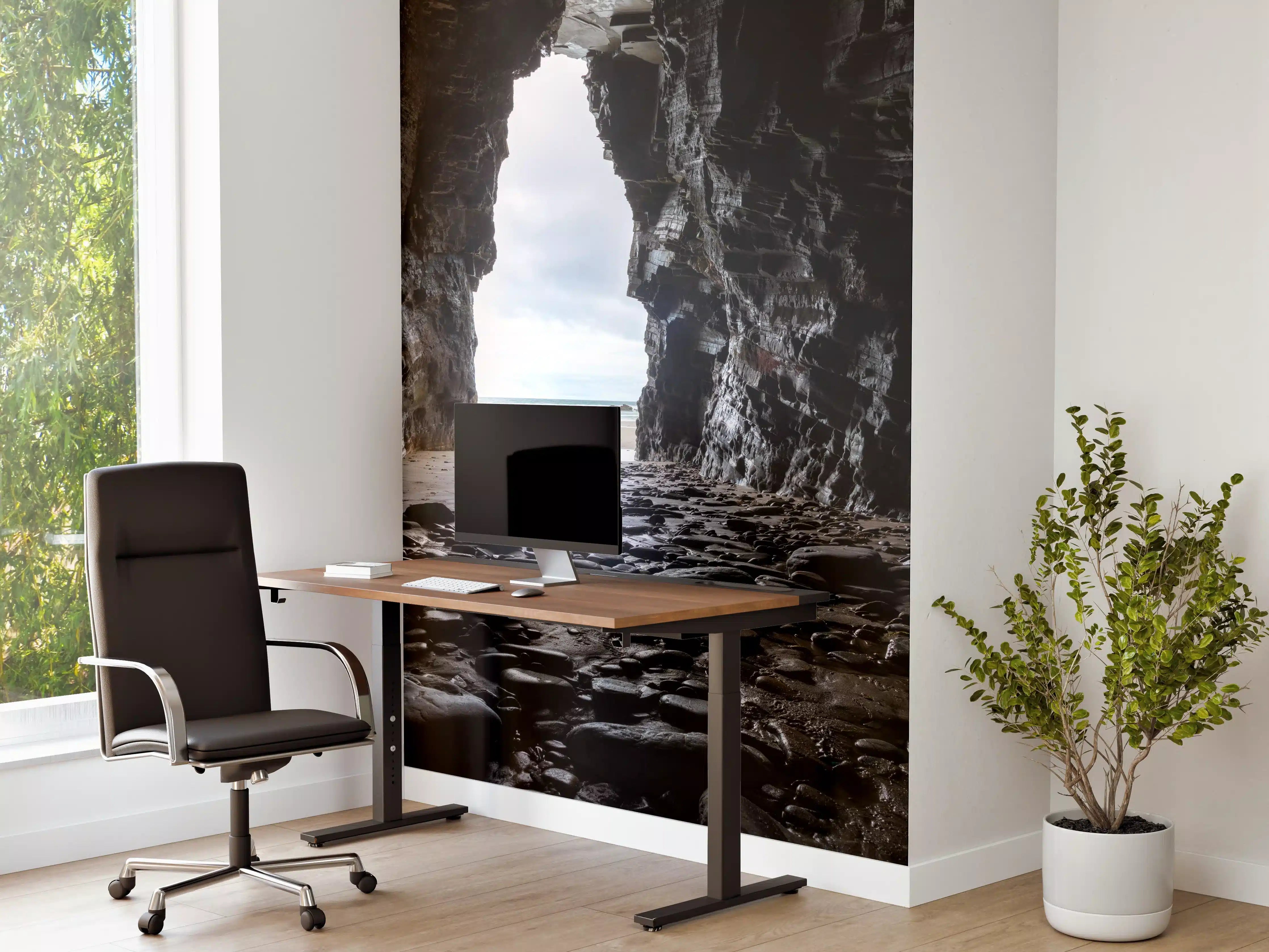 Büro Wandgestaltung - Strandhöhle in Nordspanien