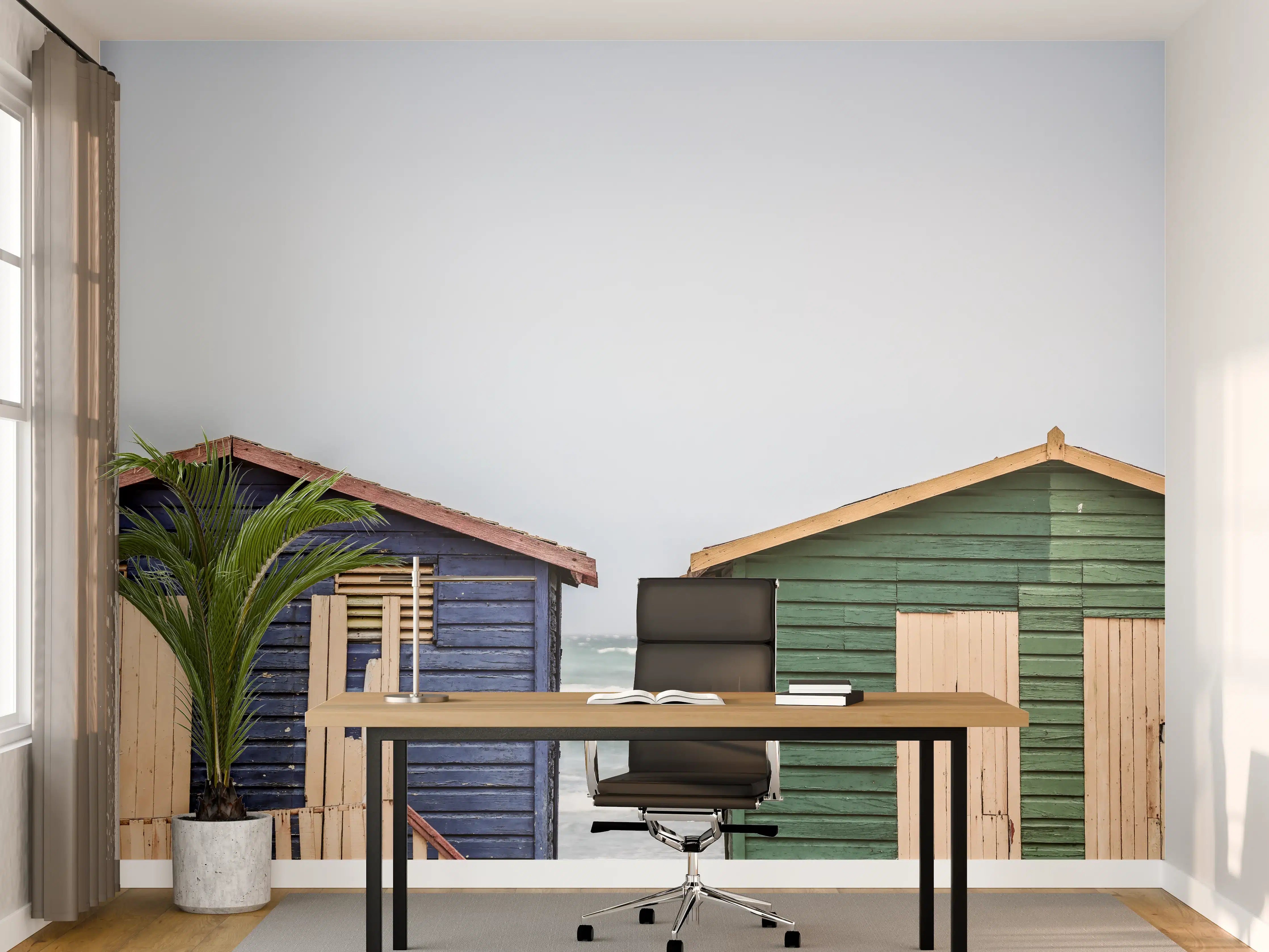 Büro Wandgestaltung - Strandhütten am Meer