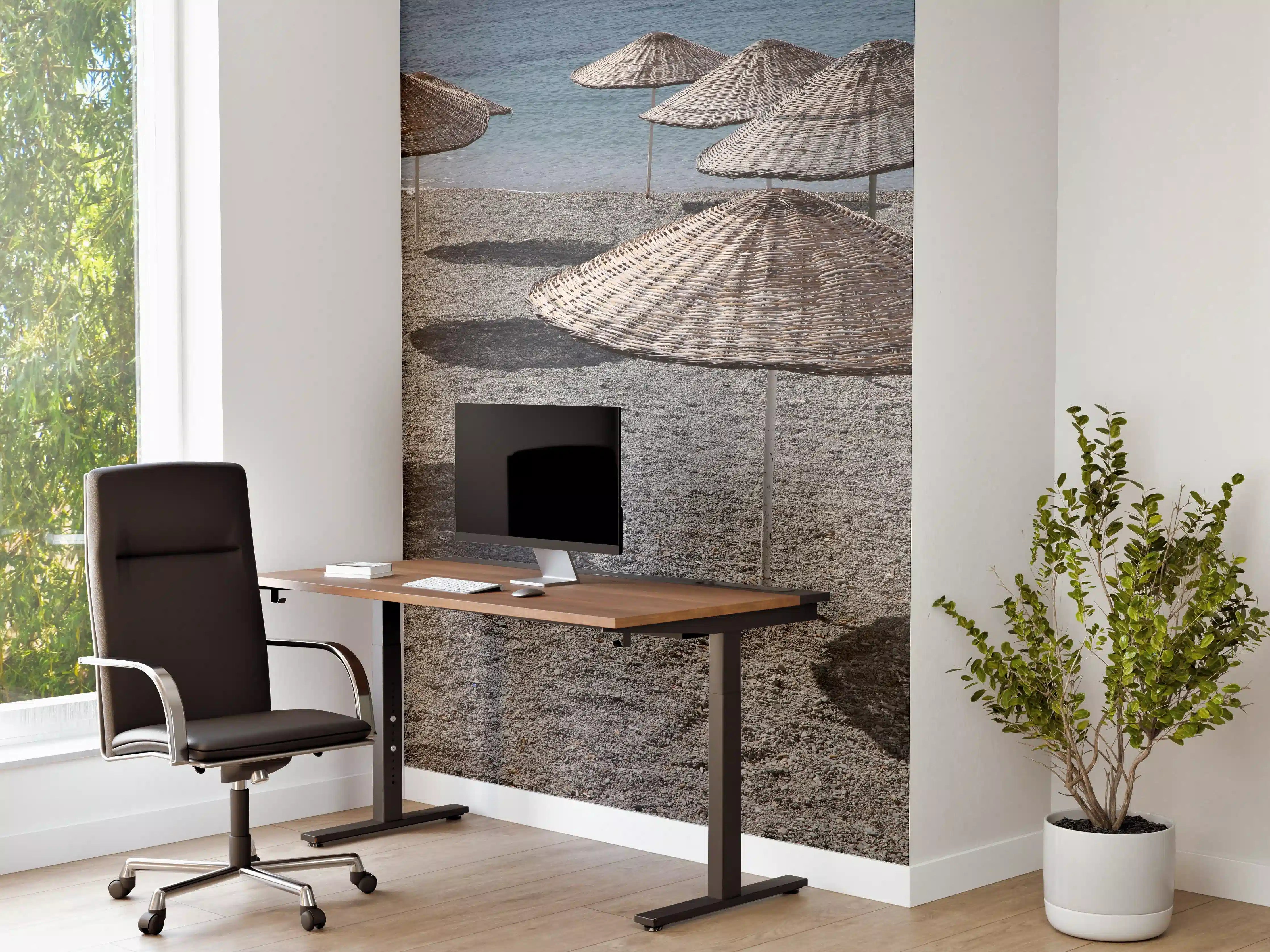 Büro Wandgestaltung - Strandidylle mit Schattenplätzen