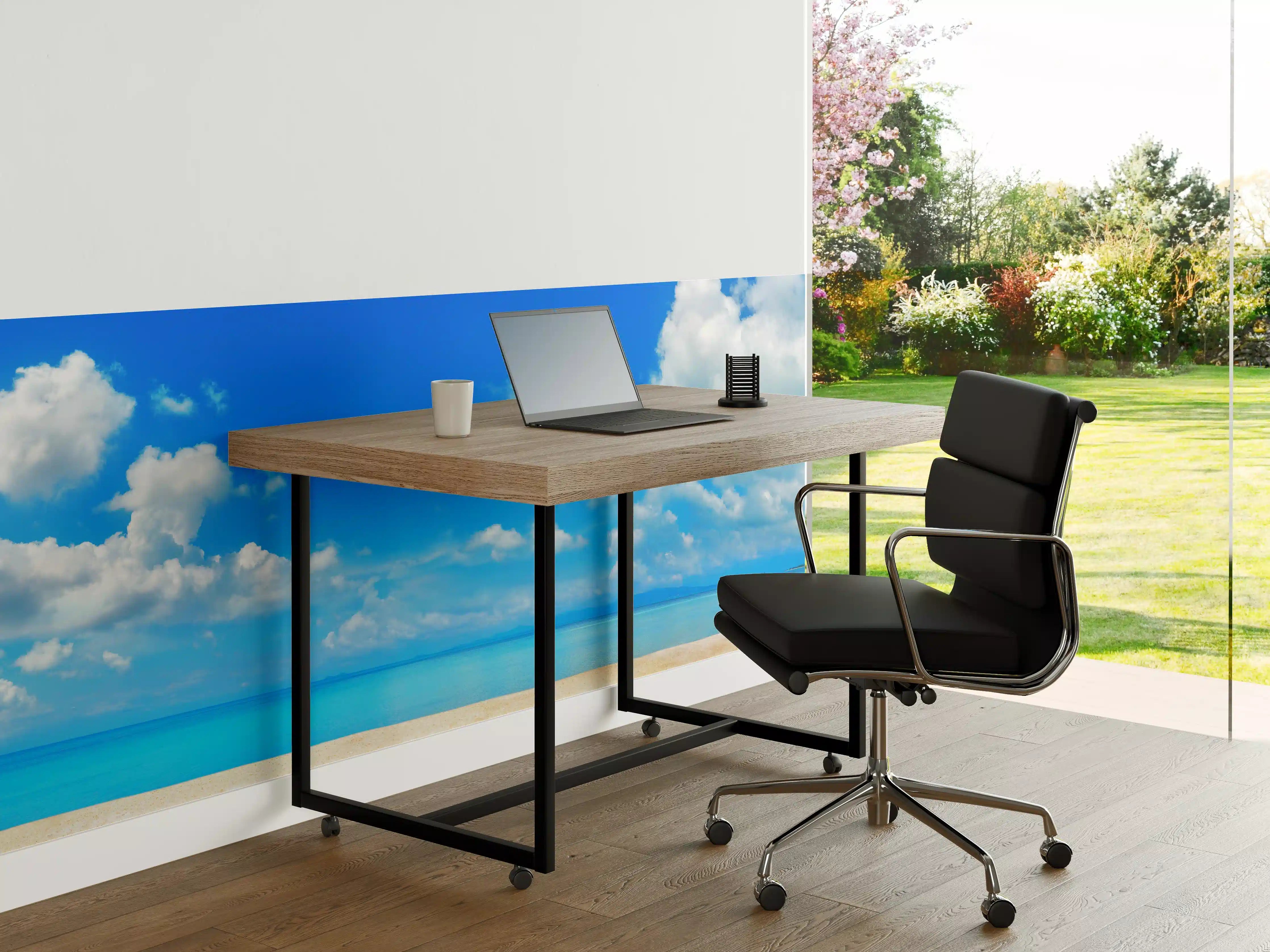 Büro Wandgestaltung - Strandlandschaft unter blauem Himmel