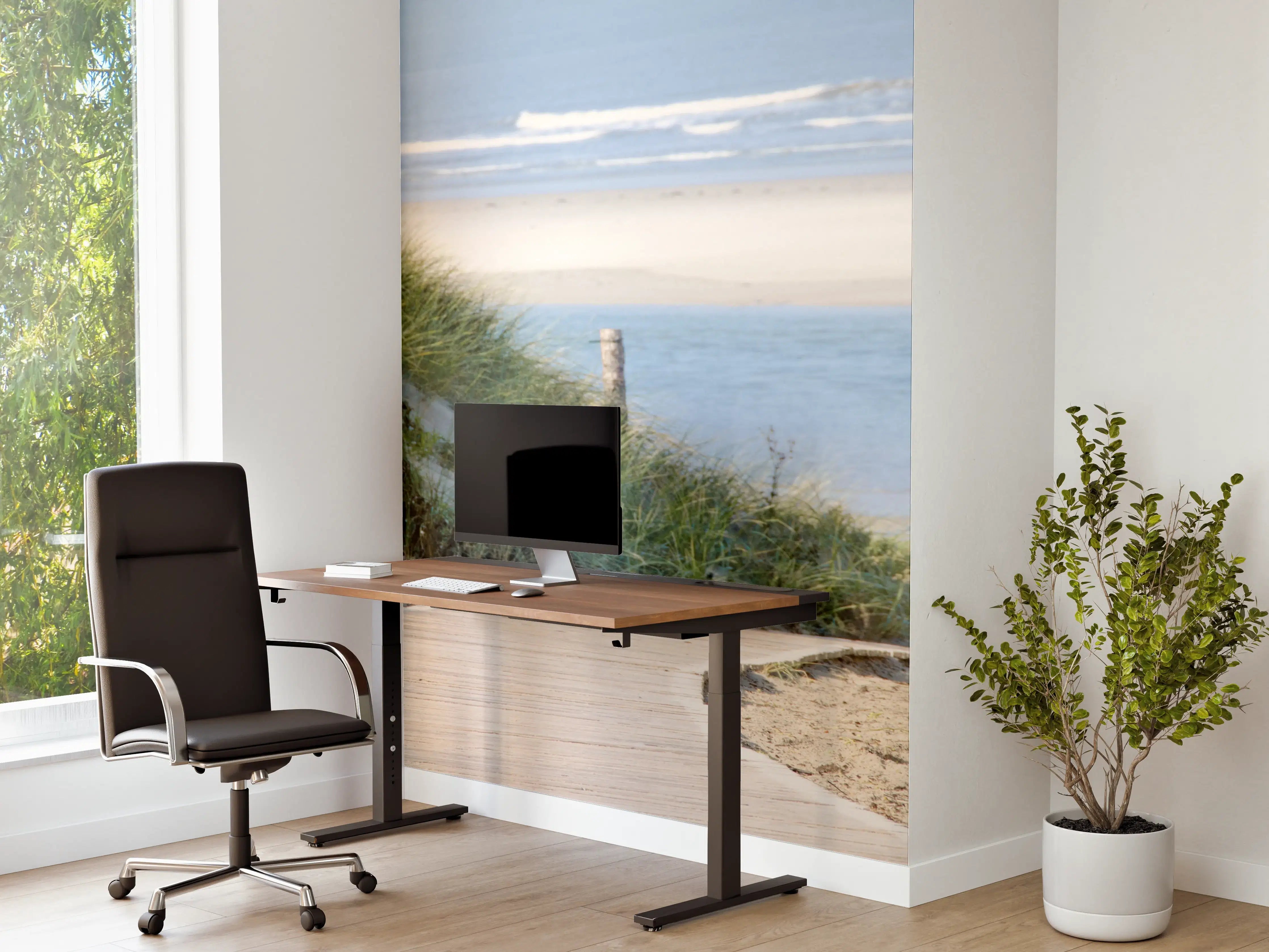 Büro Wandgestaltung - Strandpfad am Meer mit Sanddünen