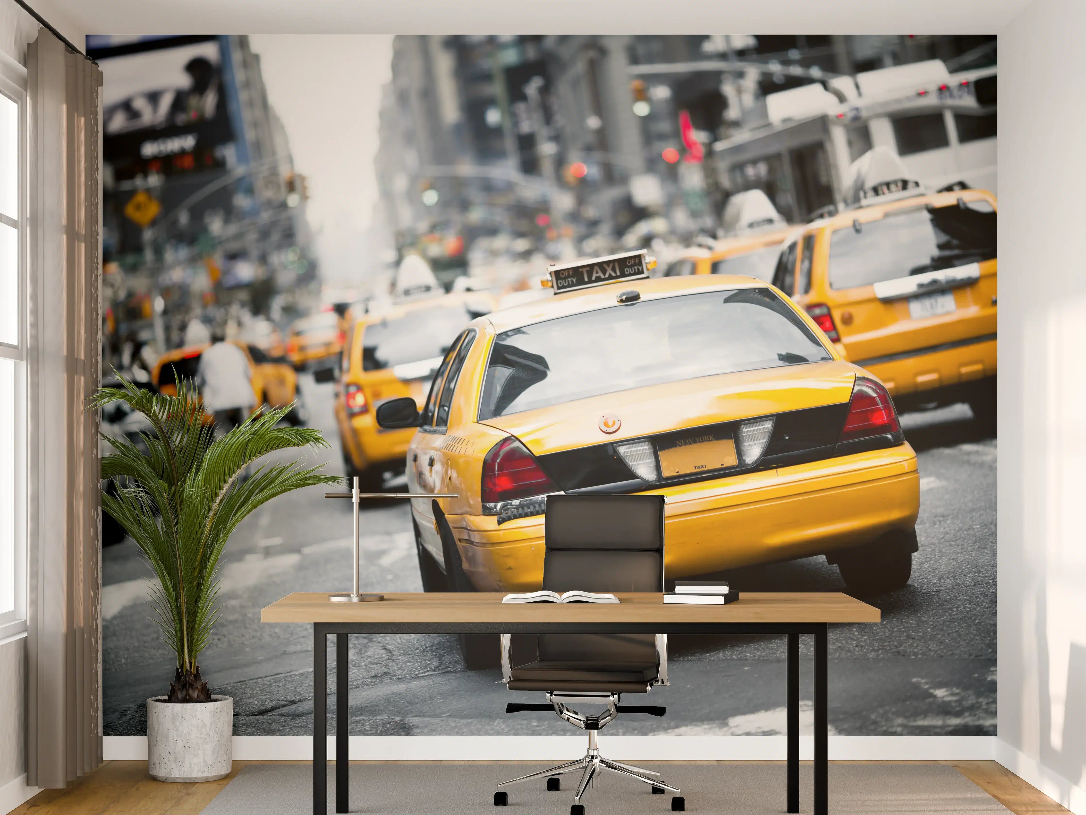 Büro Wandgestaltung - Straßenverkehr von New York