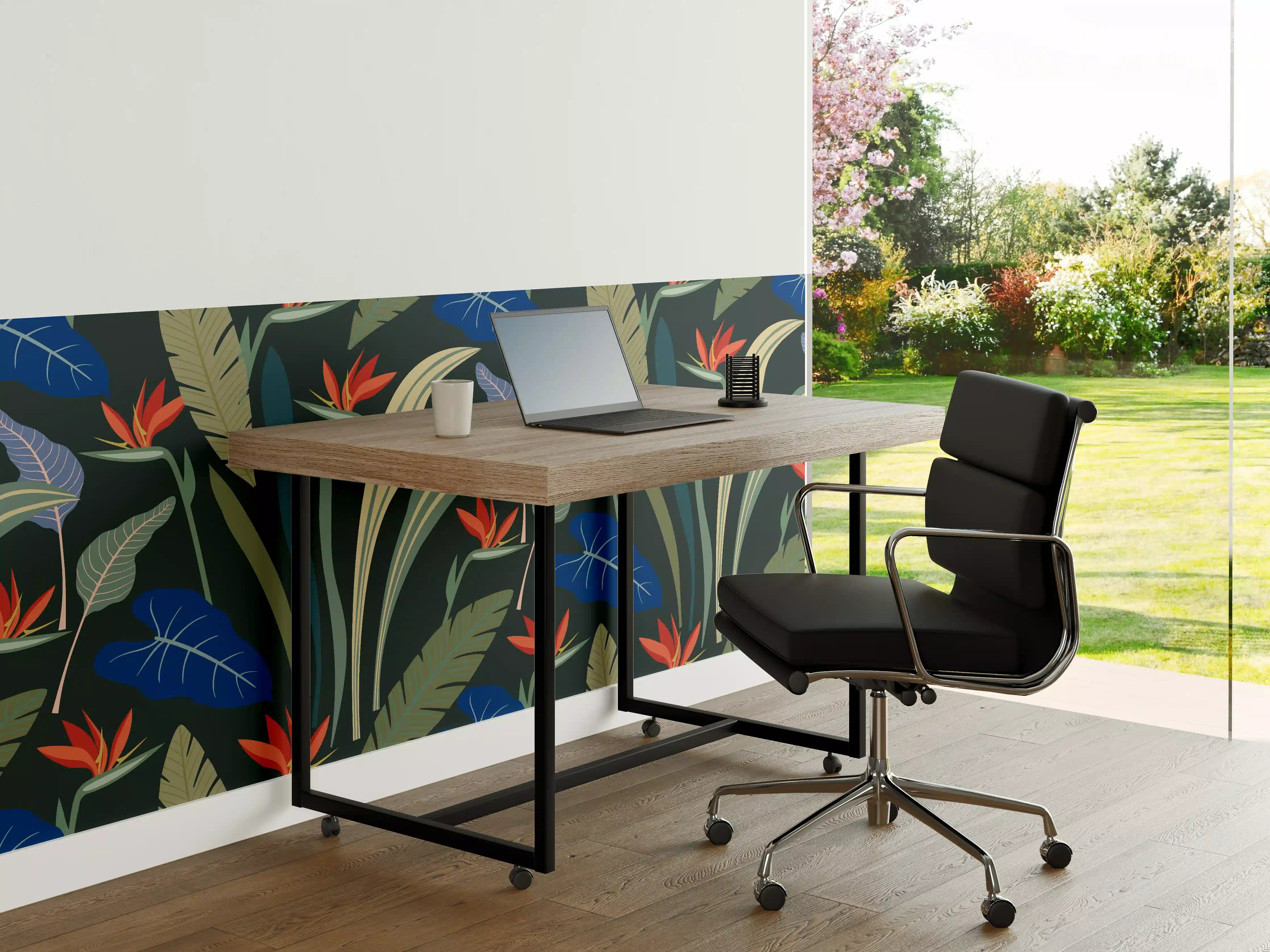 Büro Wandgestaltung - Strelitzia Tropische Blütenpracht